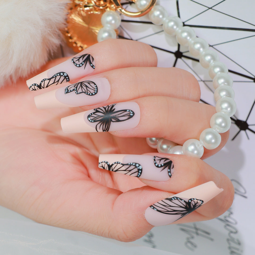 BUTTERFLYTOUCH COFFIN SHAPE PRESS ON NAILS