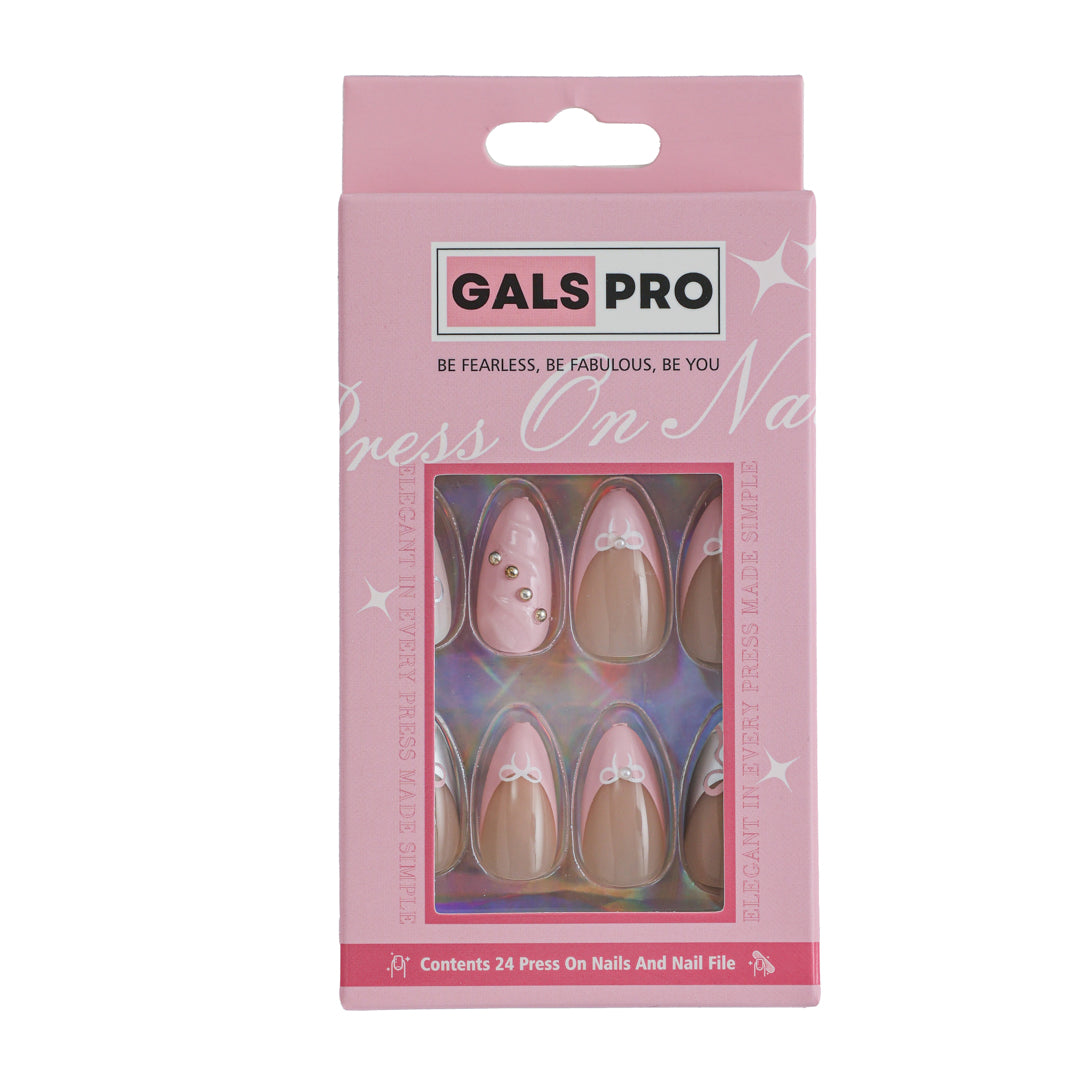 ROSY FINGERTIPS ALMOND SHAPE PRESS ON NAILS