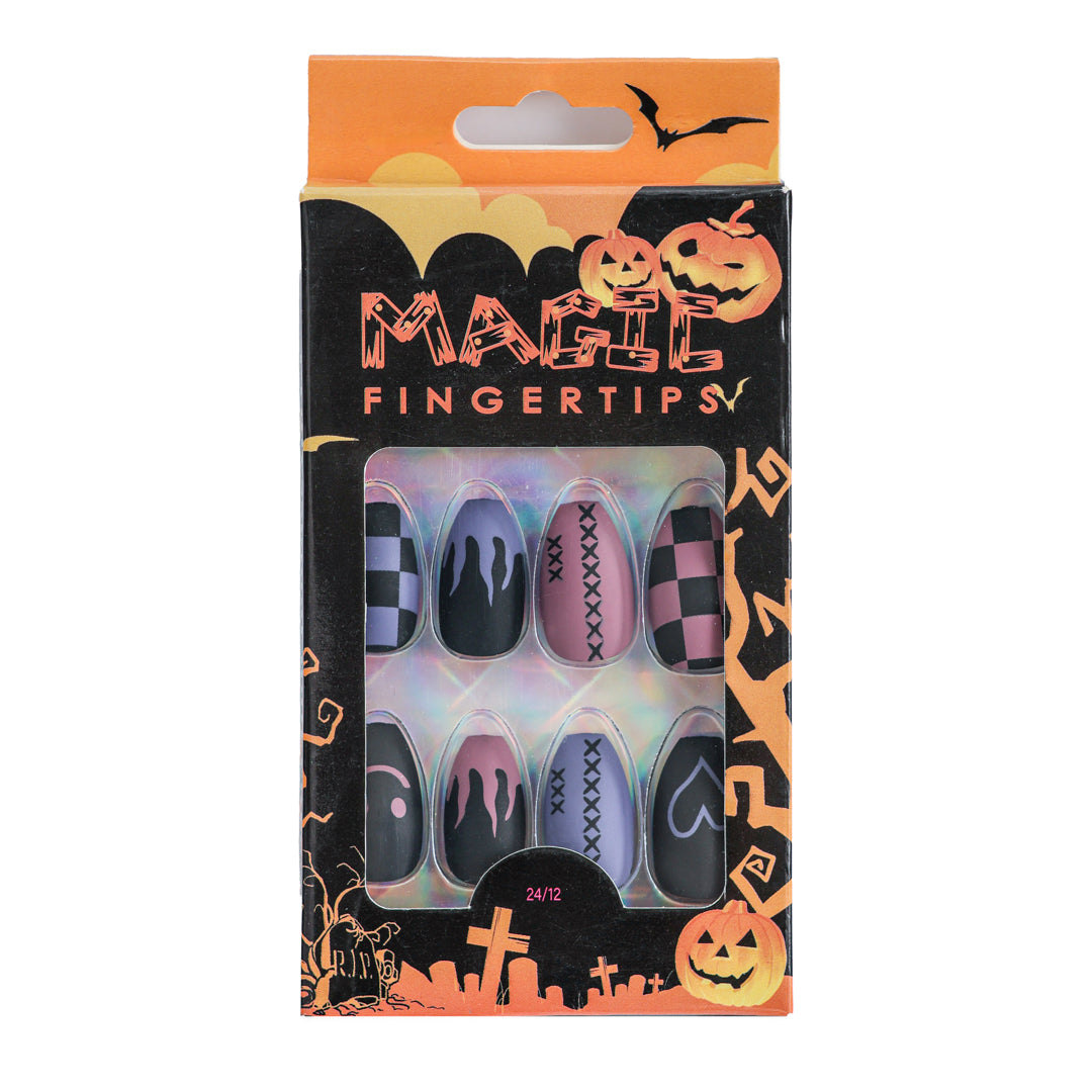 PASSIONATE COFFIN SHAPE PRESS ON NAILS