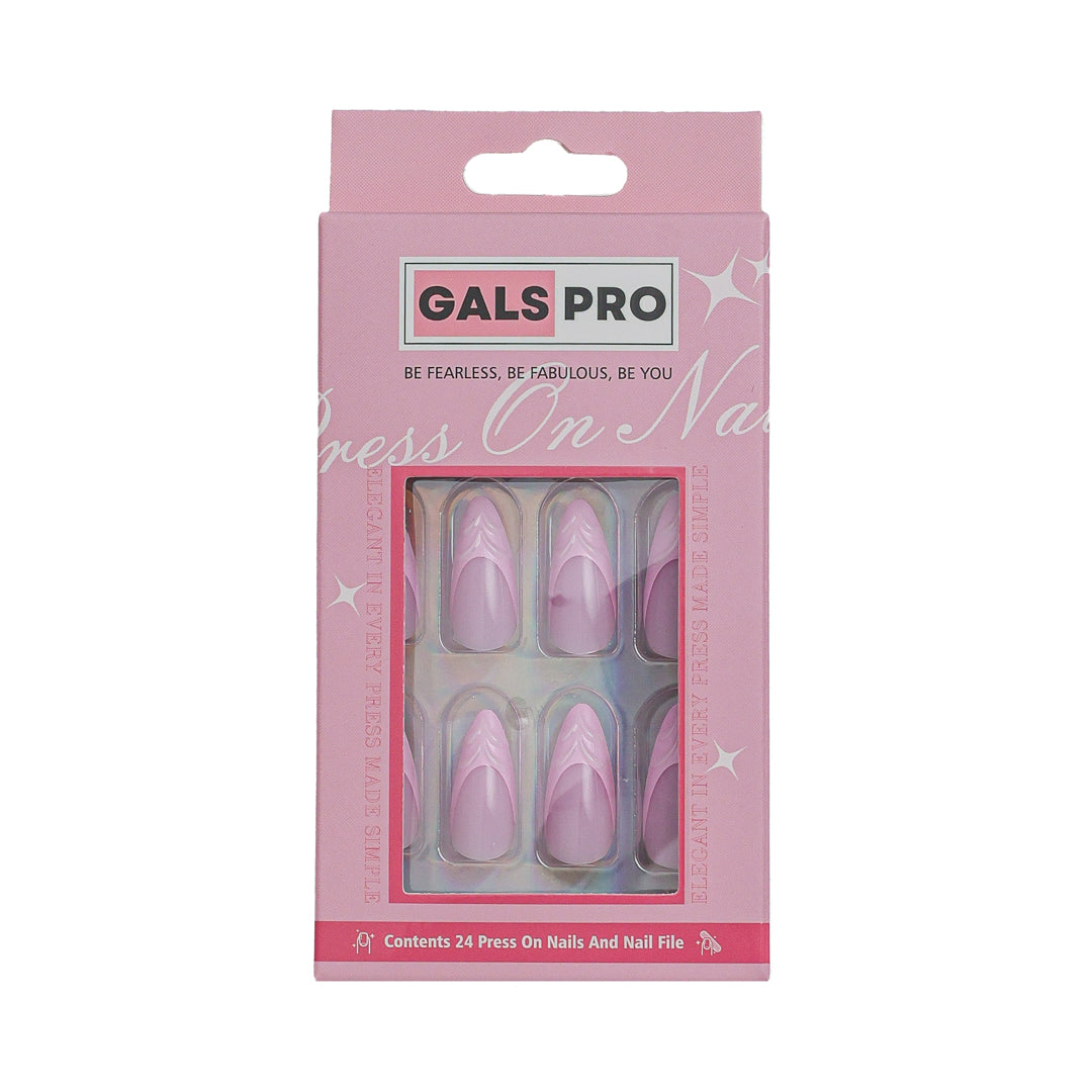 CHARMING PINK ALMOND SHAPE PRESS ON NAILS