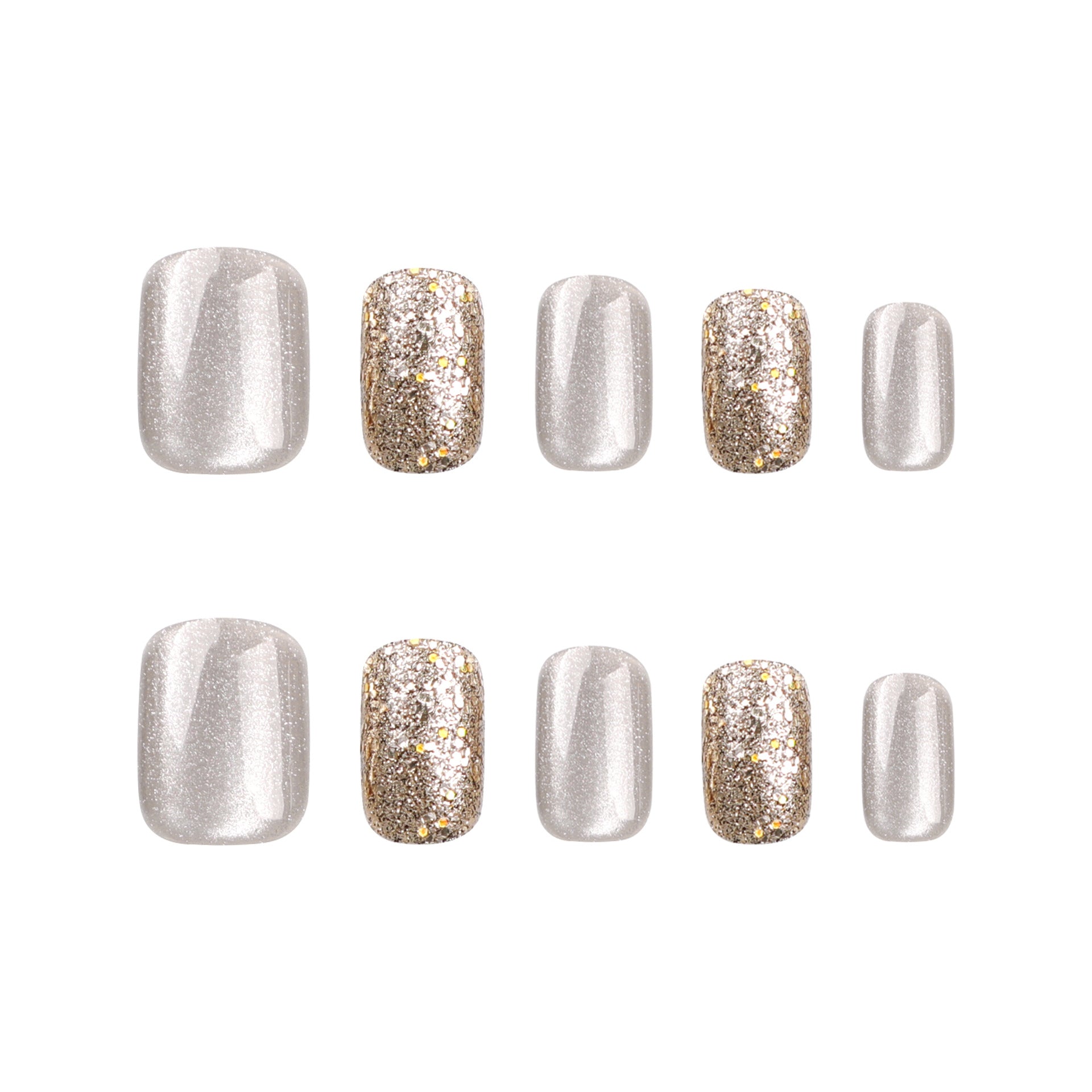 Square Grey Nails | Square Fake Nails | Galspro