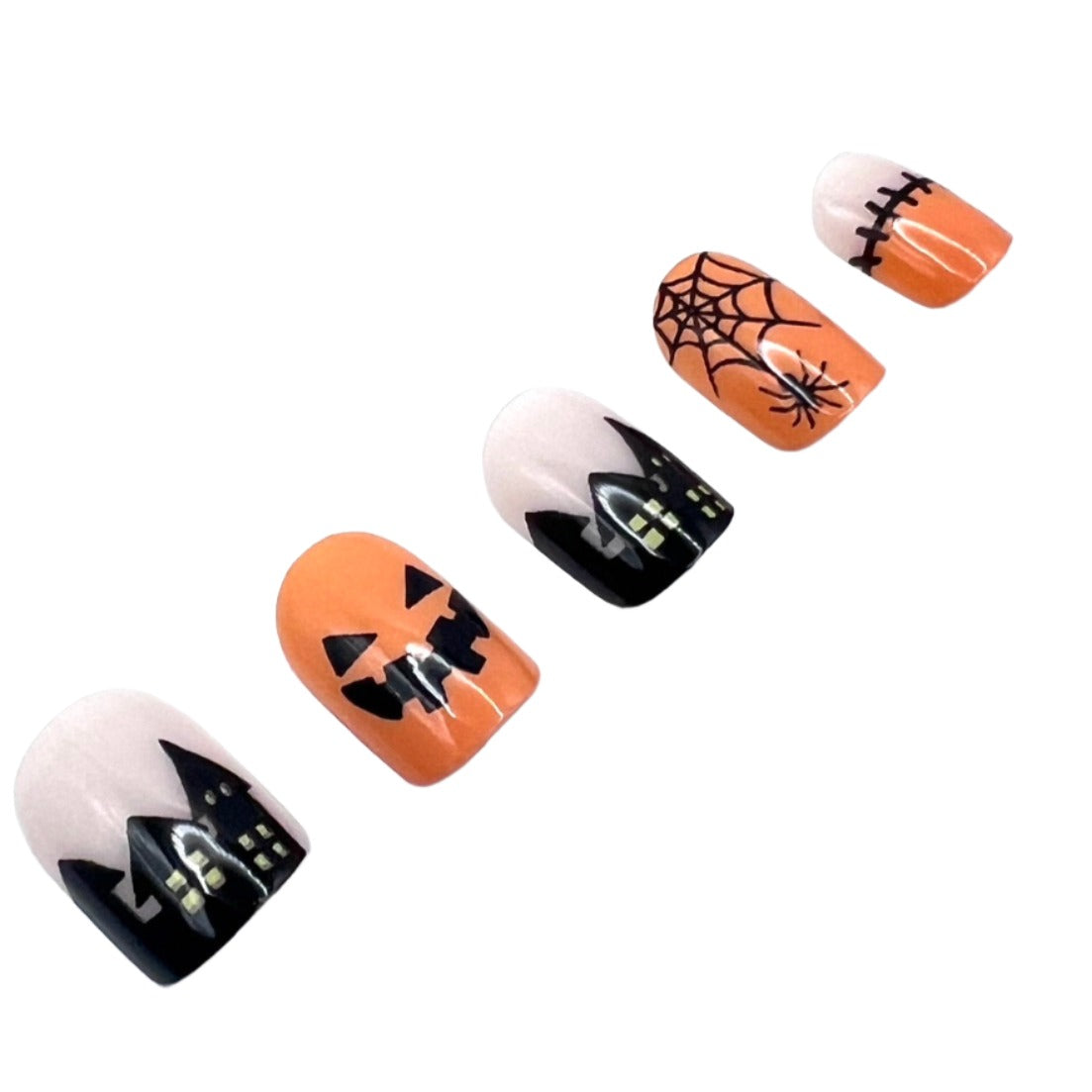 PUMPKIN LOVER SQUARE SHAPE PRESS ON NAILS