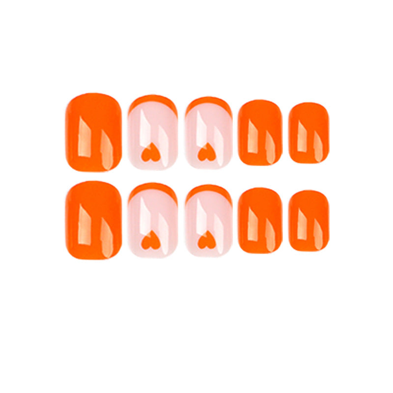 Stylish Orange Nail | Best Press on Nails | Galspro
