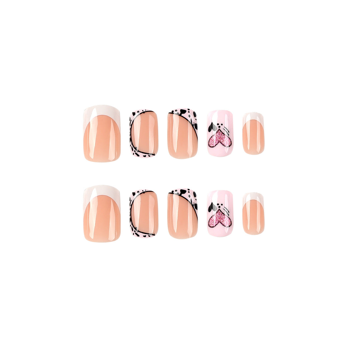Sweetheart Square Shape Press On Nails - Galspro