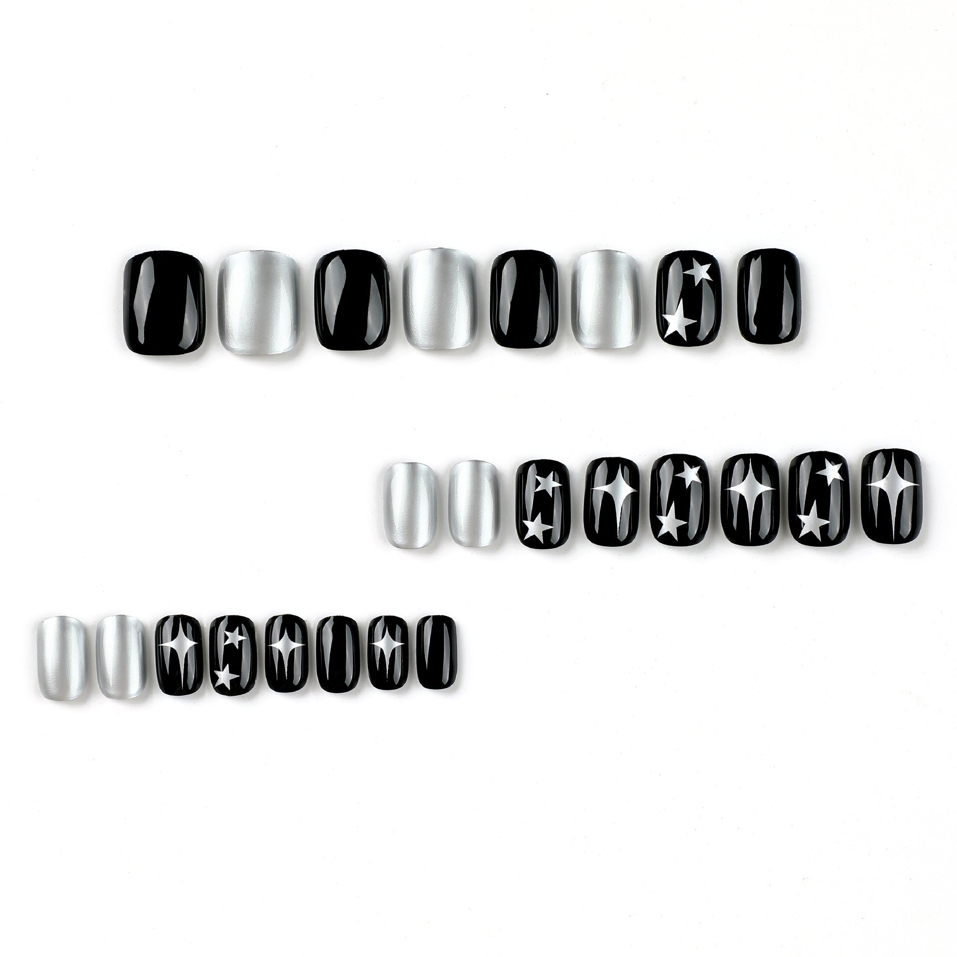 Black and White Square Nails | Black Square Nails | Galspro
