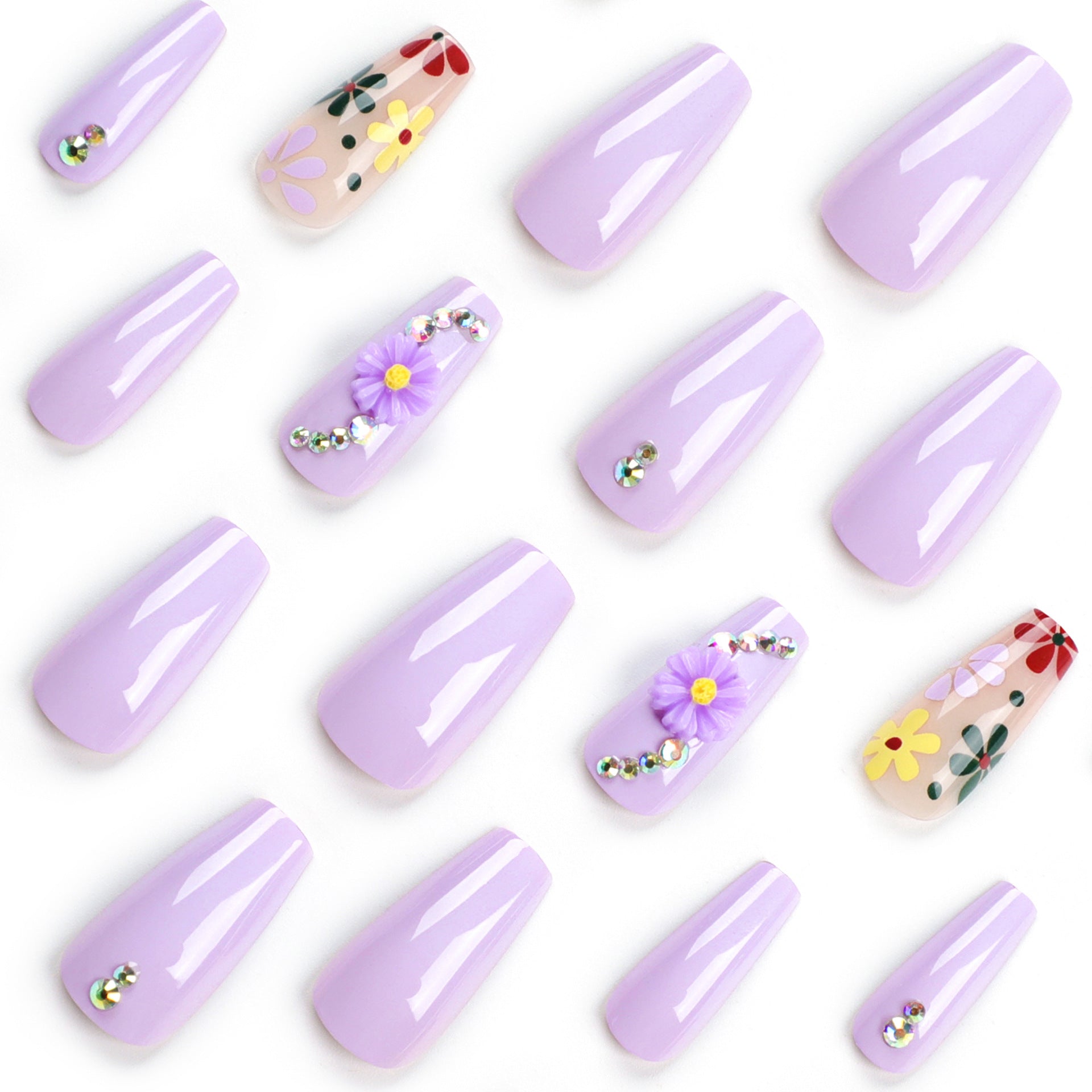 Medium Coffin Shape Nails | Coffin Fake Nails | Galspro
