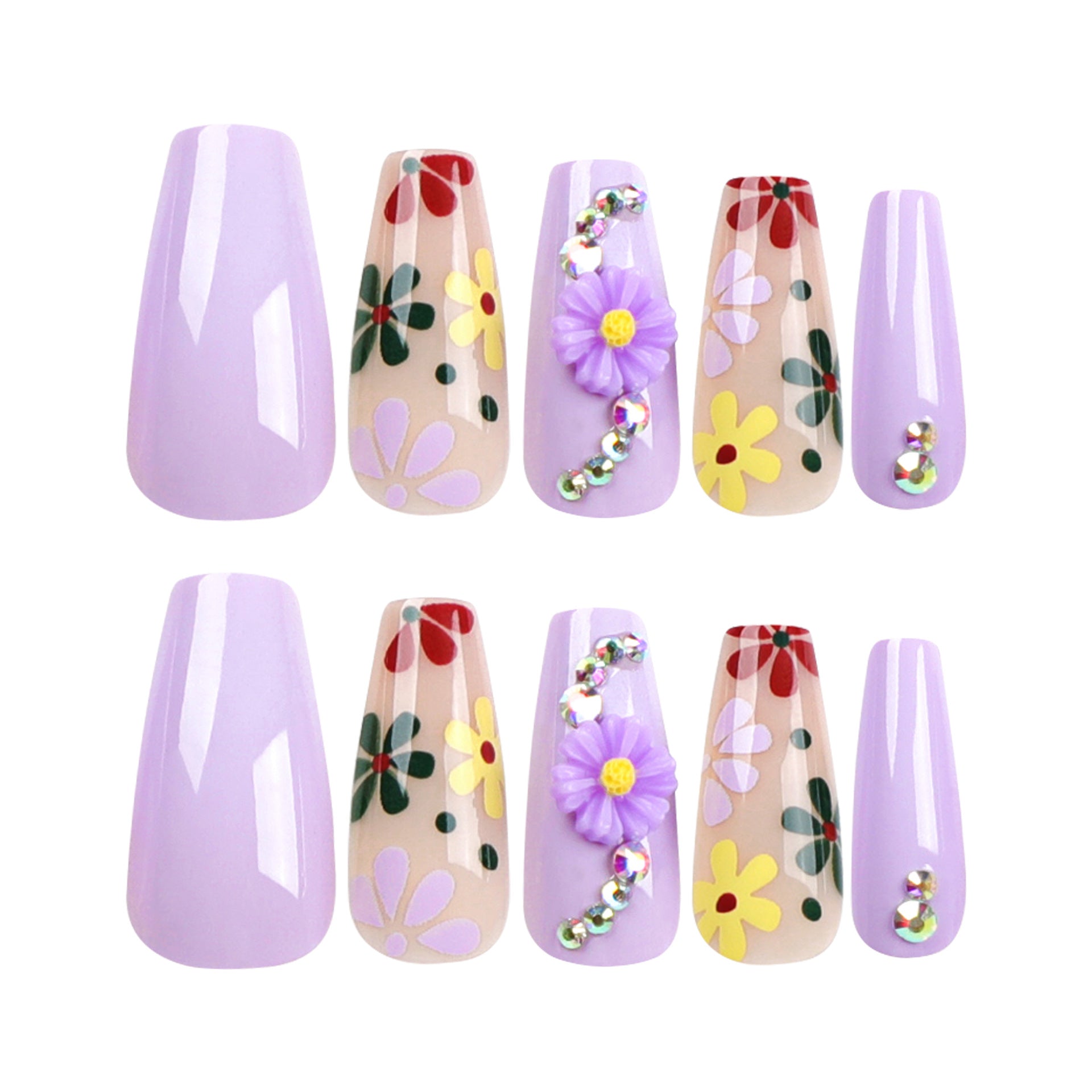 Medium Coffin Shape Nails | Coffin Fake Nails | Galspro