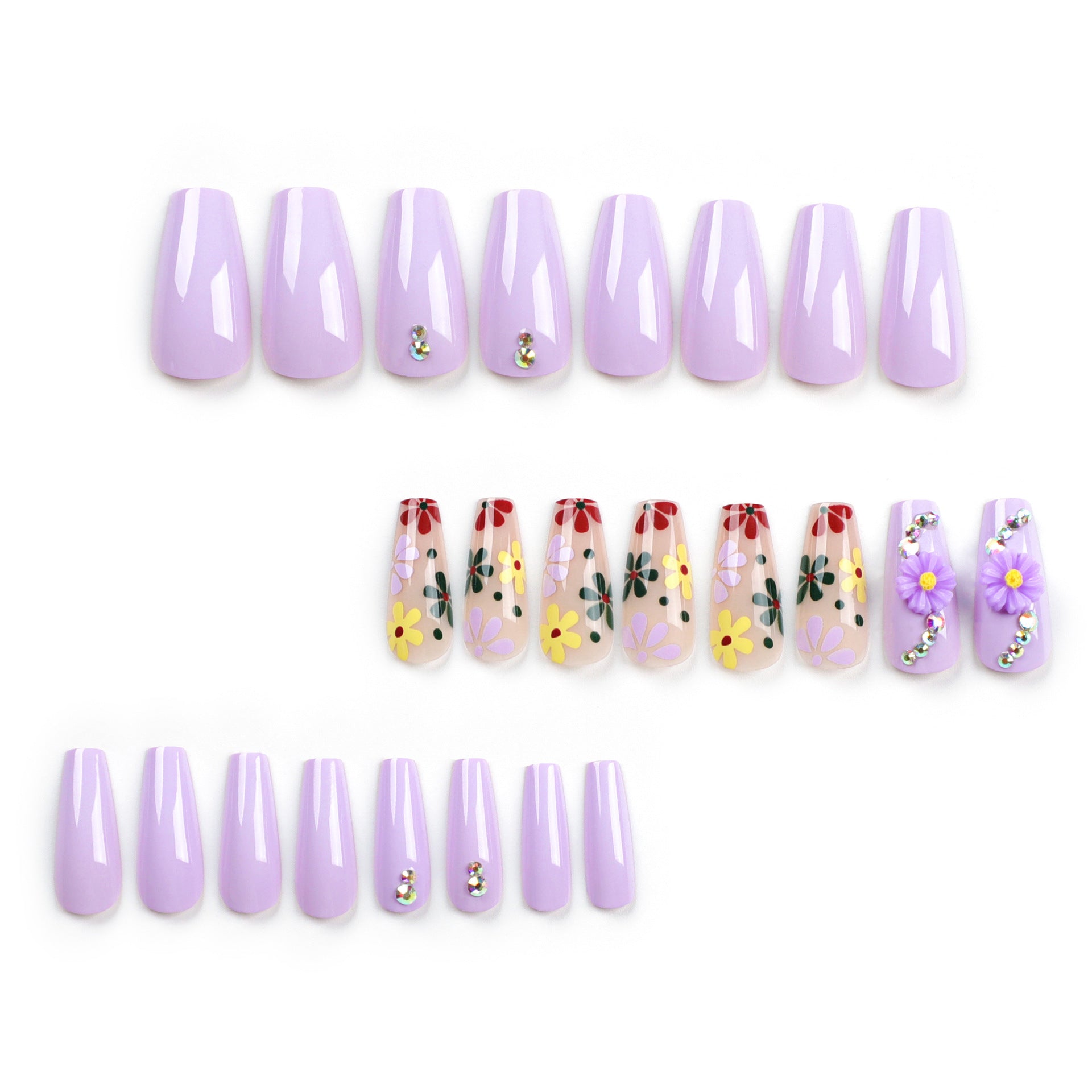 Medium Coffin Shape Nails | Coffin Fake Nails | Galspro