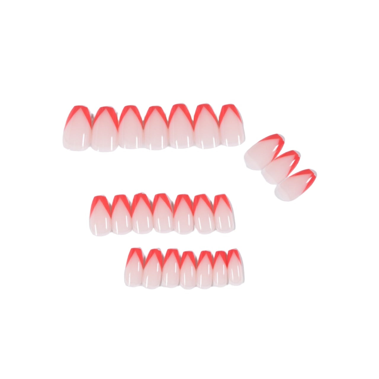 SCARLET GIRL COFFIN SHAPE PRESS ON NAILS