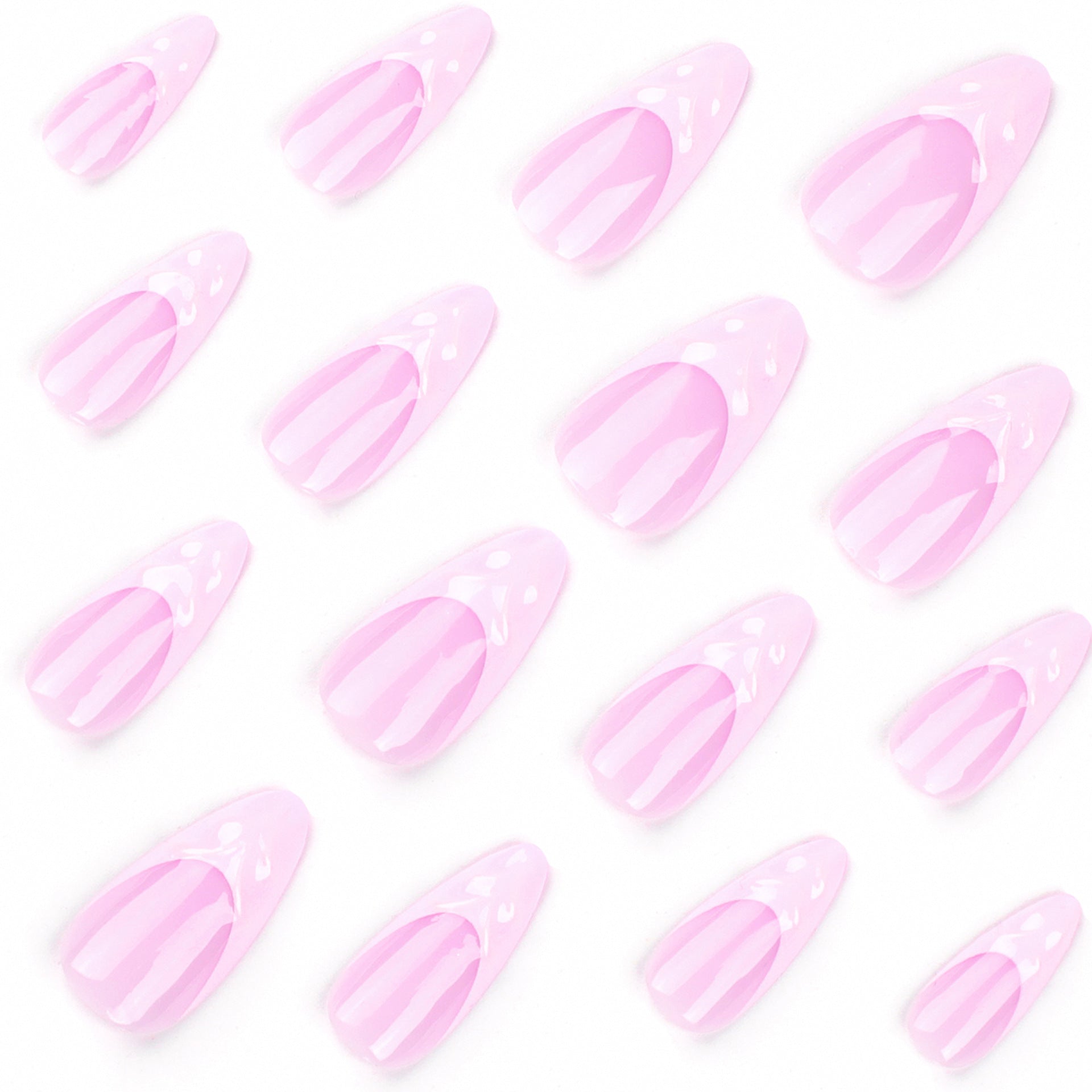 CHARMING PINK ALMOND SHAPE PRESS ON NAILS