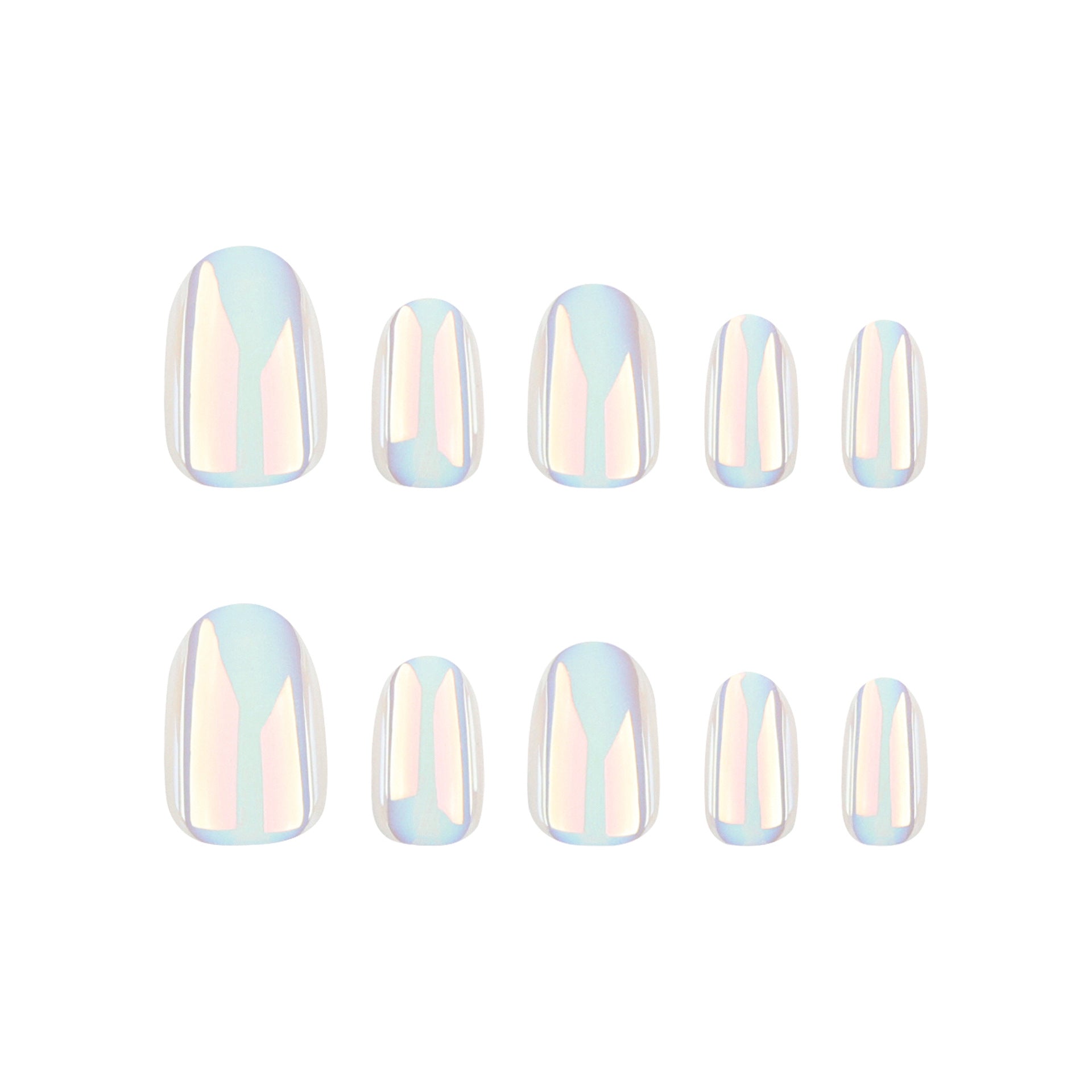FROSTED ELEGANCE OVAL SHAPE PRESS ON NAILS