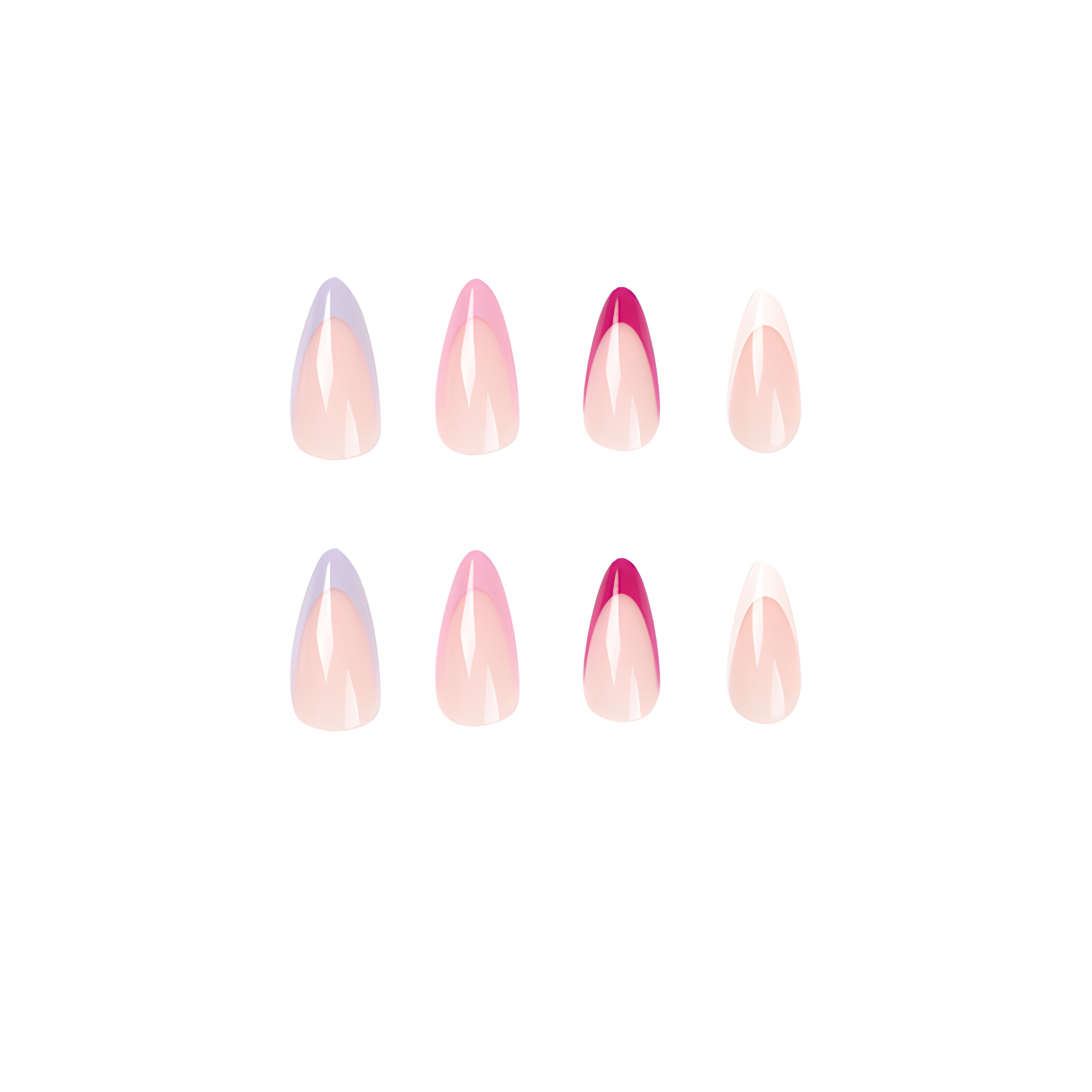 COLORFUL CHARM ALMOND SHAPE PRESS ON NAILS