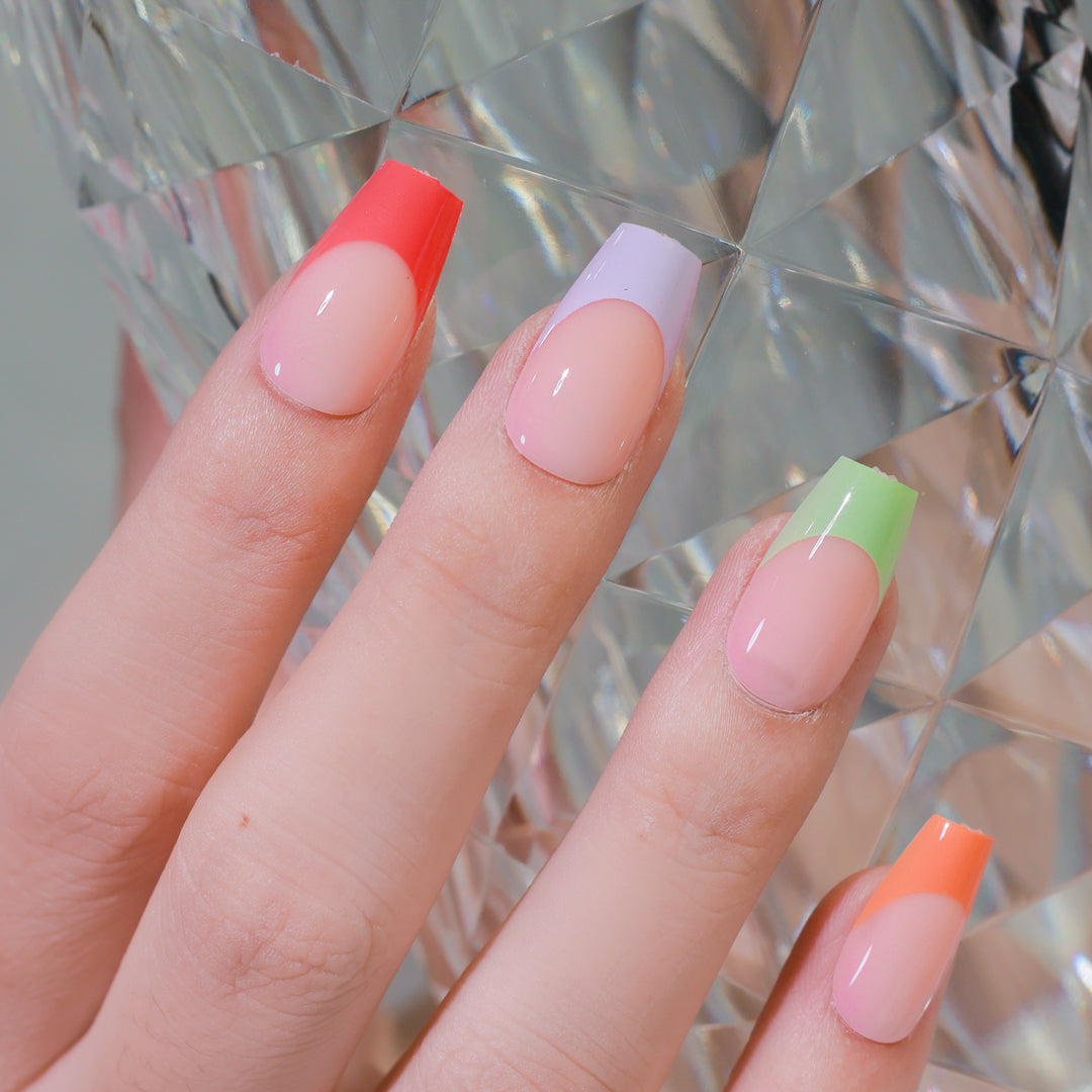 RAINBOWTONES SQUARE SHAPE PRESS ON NAILS