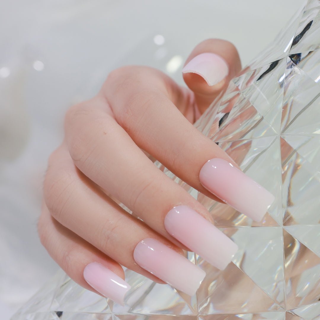 PINK WHISPER SQUARE SHAPE PRESS ON NAILS