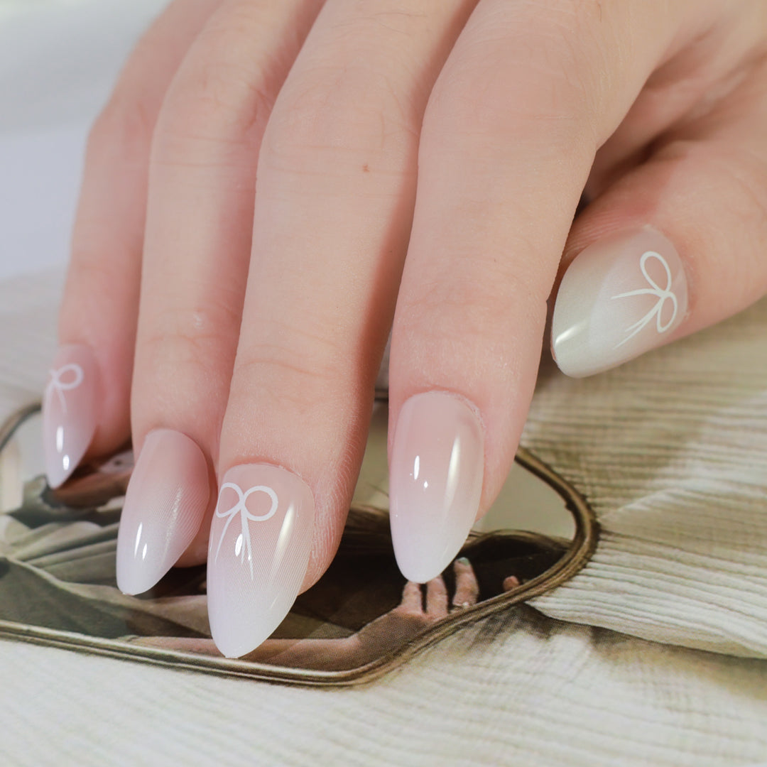 BOWTIFUL ALMOND SHAPE PRESS ON NAILS