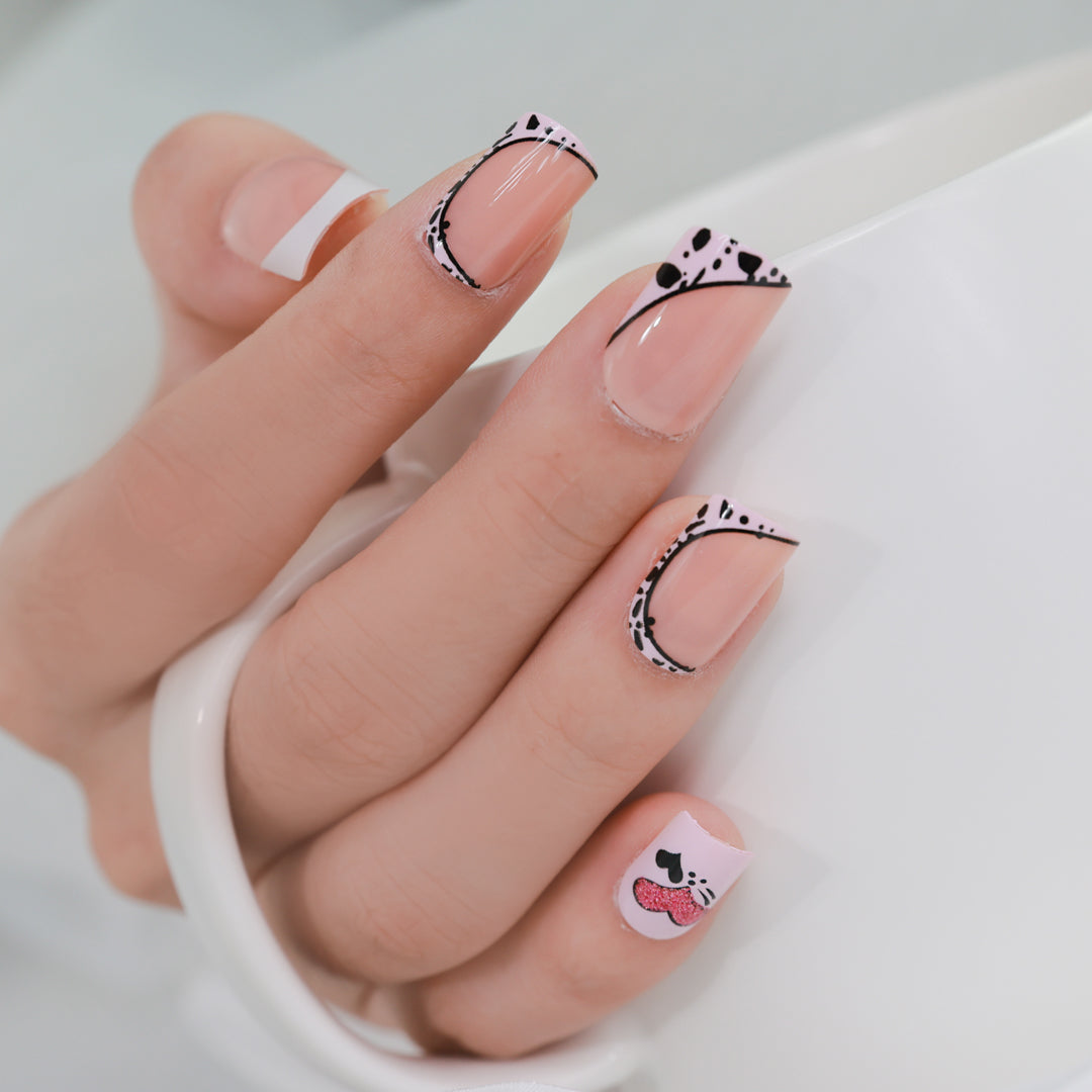 SWEETHEART SQUARE SHAPE PRESS ON NAILS