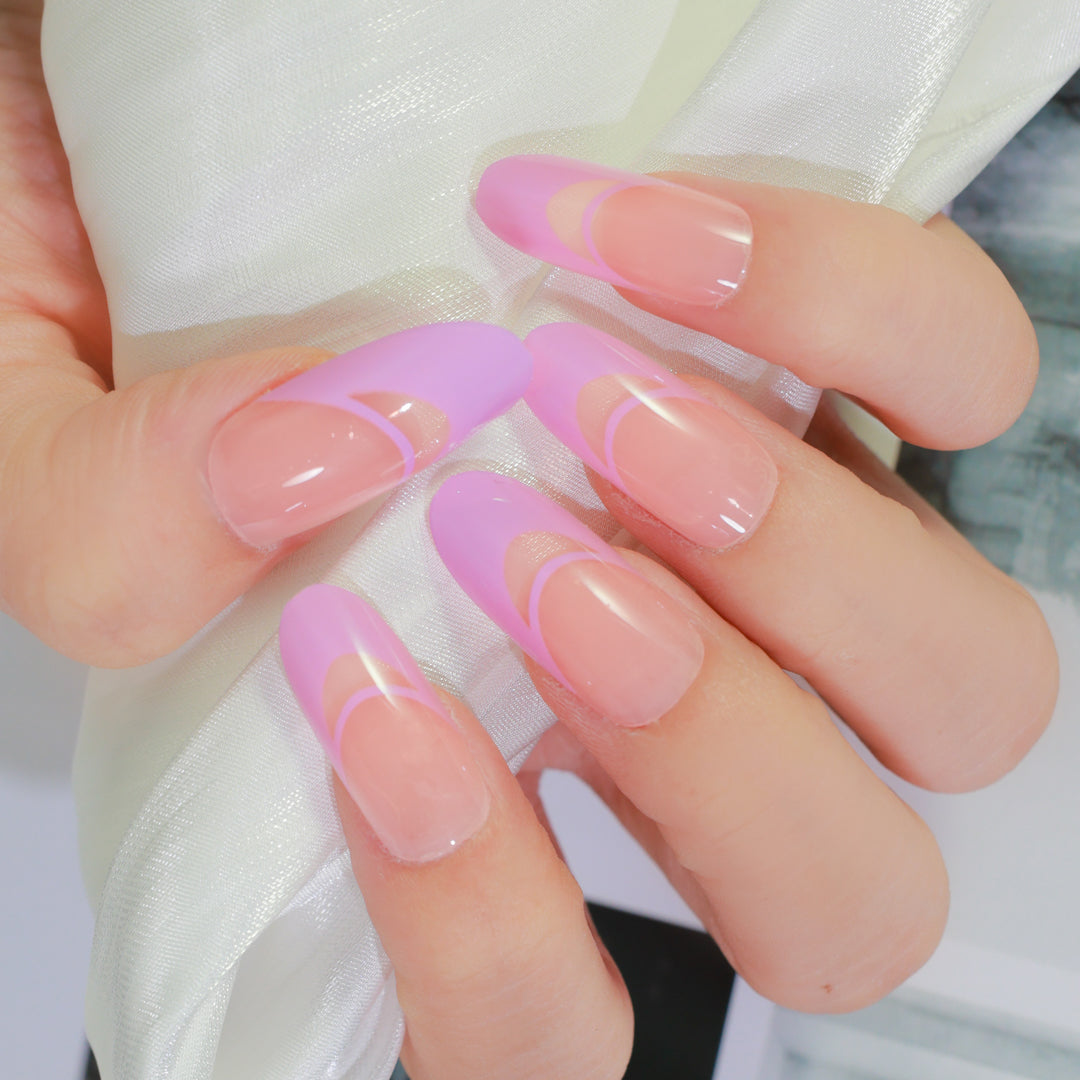 ORCHID CHIC OVAL SHAPE PRESS ON NAILS