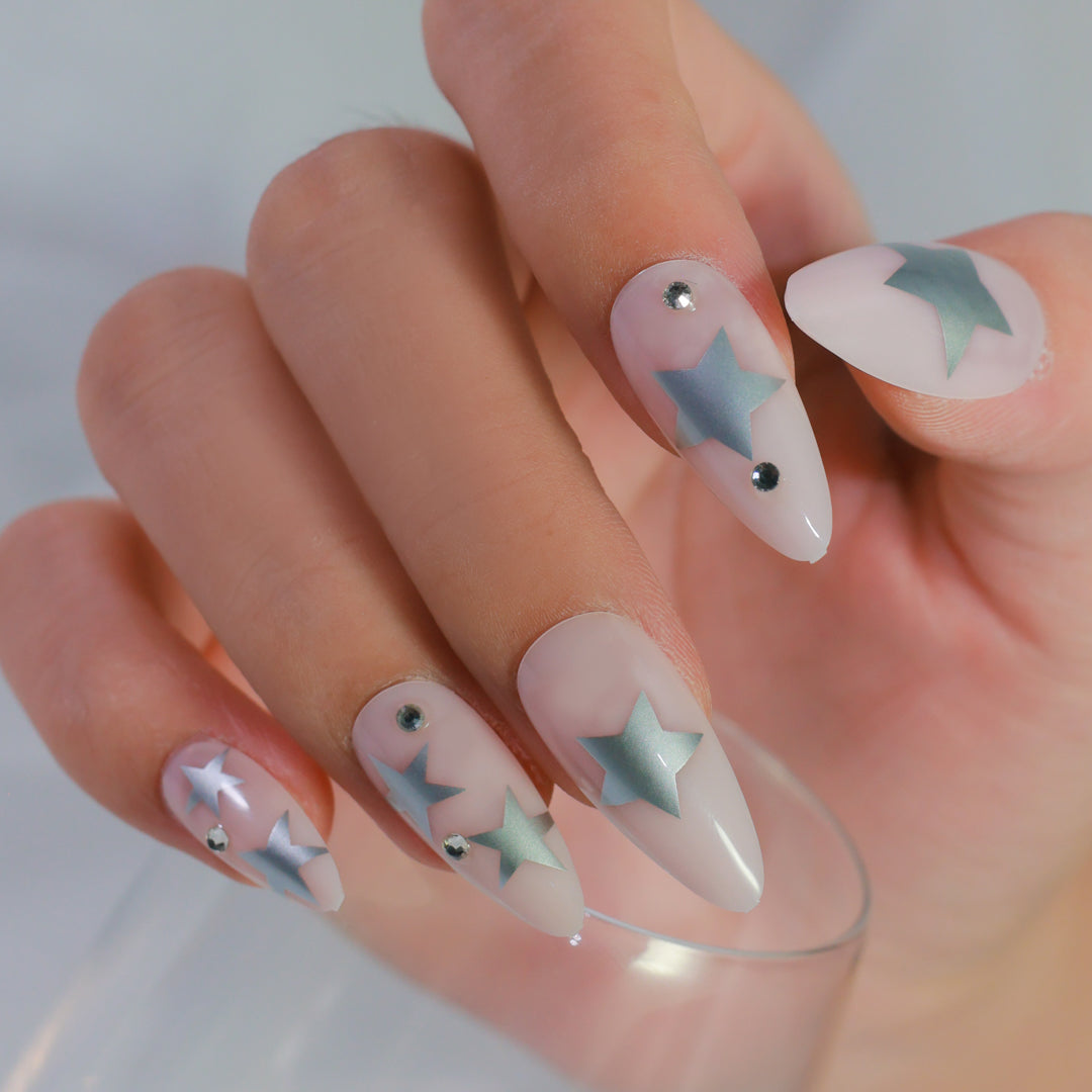 STARLIT ALMOND SHAPE PRESS ON NAILS