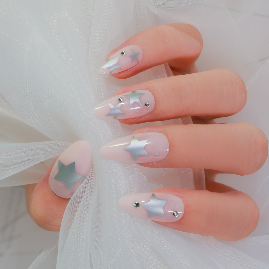 STARLIT ALMOND SHAPE PRESS ON NAILS