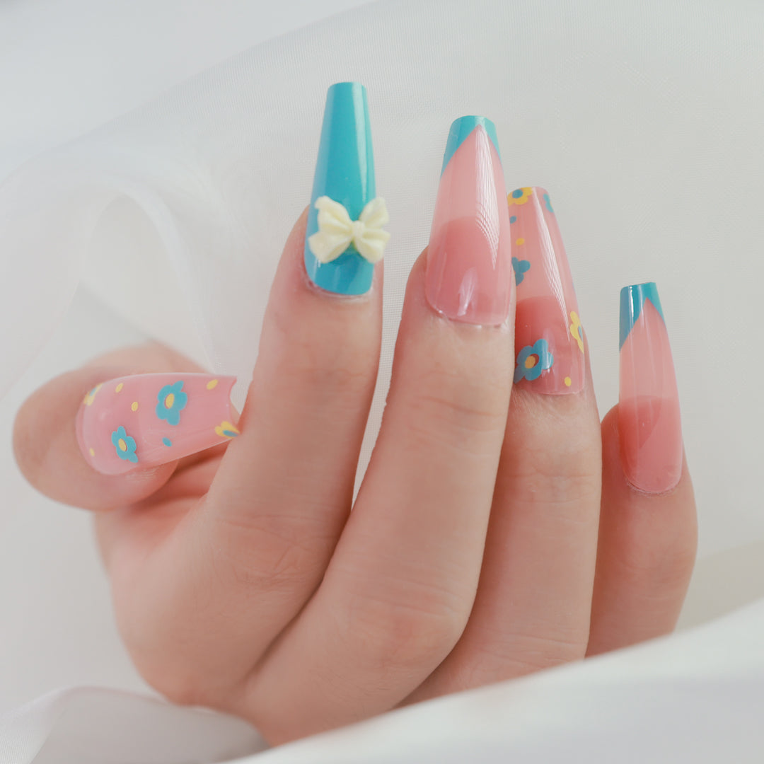 CANDY POP COFFIN SHAPE PRESS ON NAILS