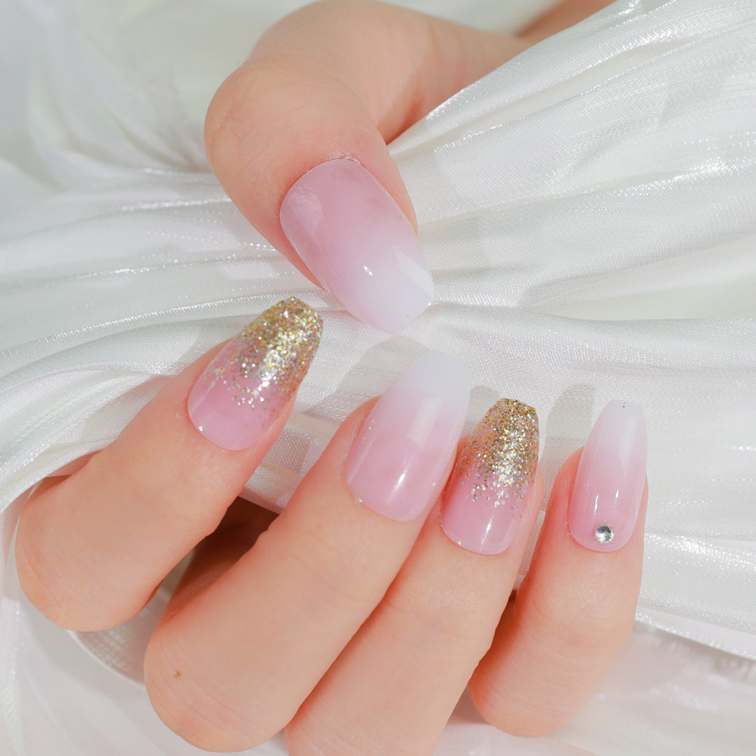 BLUSH & SHINE COFFIN SHAPE PRESS ON NAILS