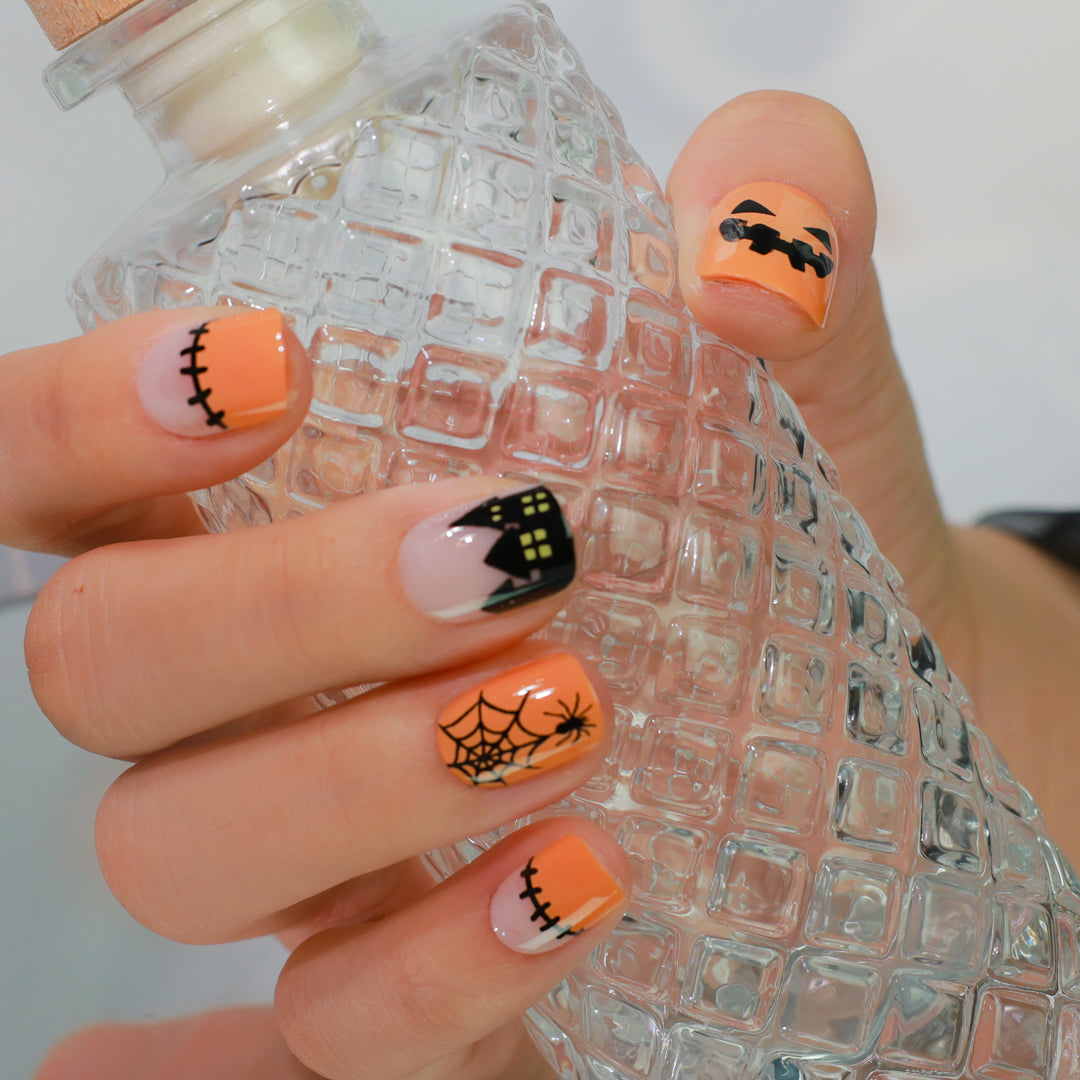 PUMPKIN LOVER SQUARE SHAPE PRESS ON NAILS