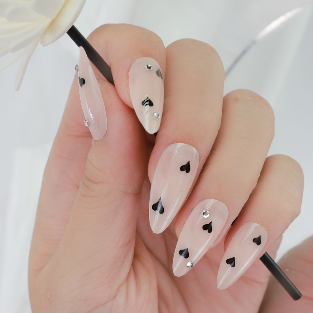 NAIL YOUR HEART ALMOND SHAPE PRESS ON NAILS