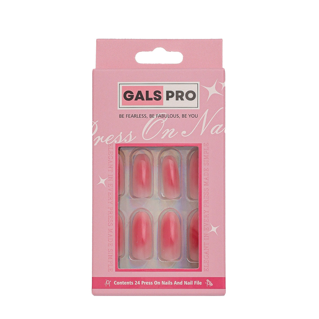 ROSE QUARTZ OVAL SHAPE PRESS ON NAILS