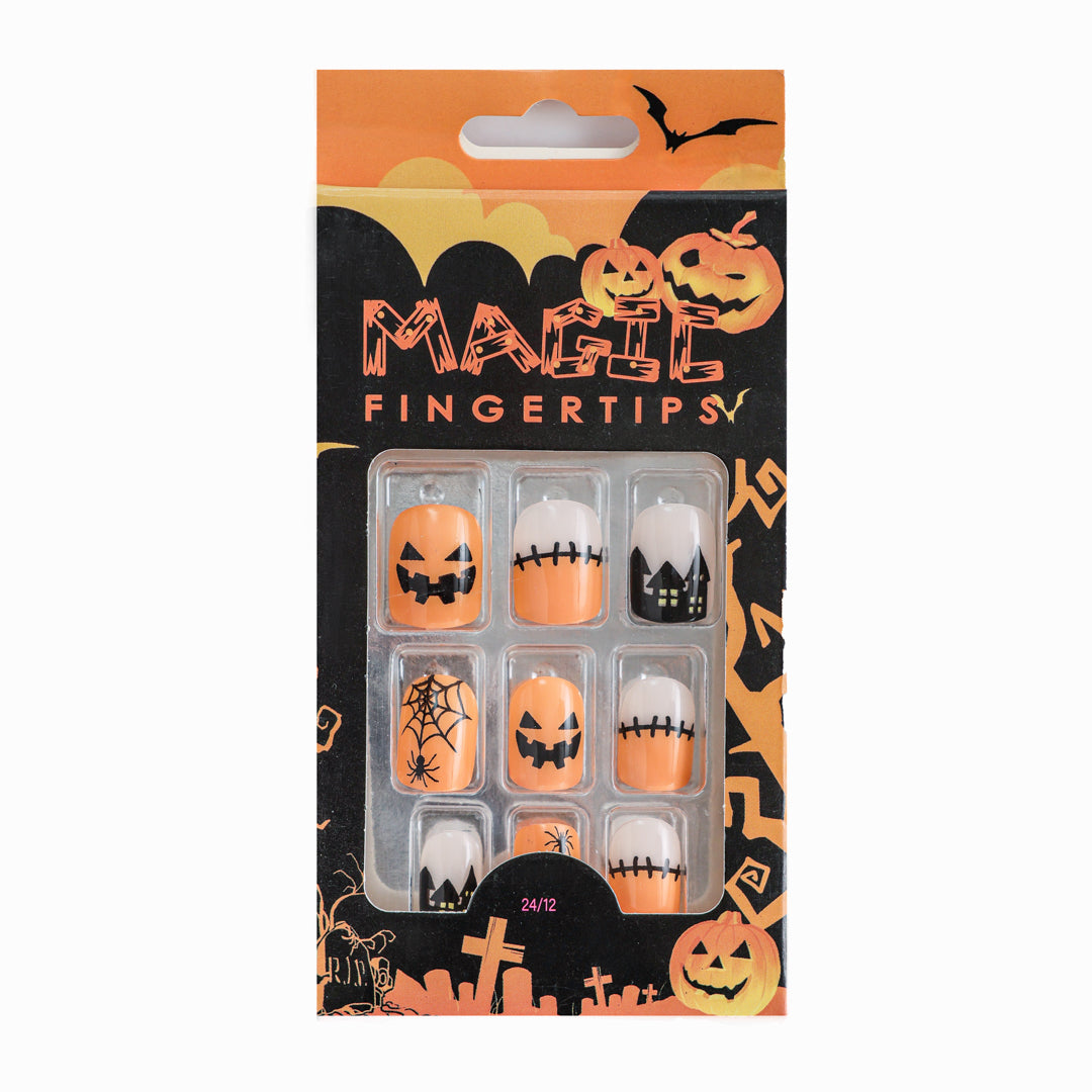 PUMPKIN LOVER SQUARE SHAPE PRESS ON NAILS