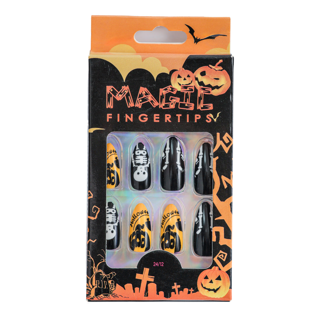 TRICK OR TREAT ALMOND SHAPE PRESS ON NAILS