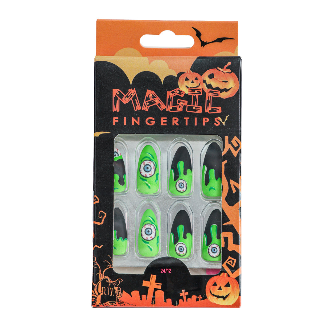 SPOOKY CHIC ALMOND SHAPE PRESS ON NAILS