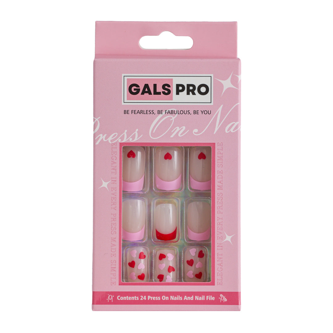 CUPID'S KISS SQUARE SHAPE PRESS ON NAILS