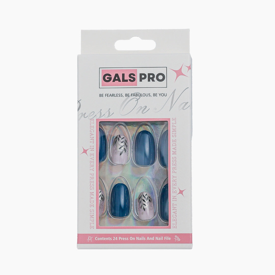 LEAFY LUXE OVAL SHAPE PRESS ON NAILS