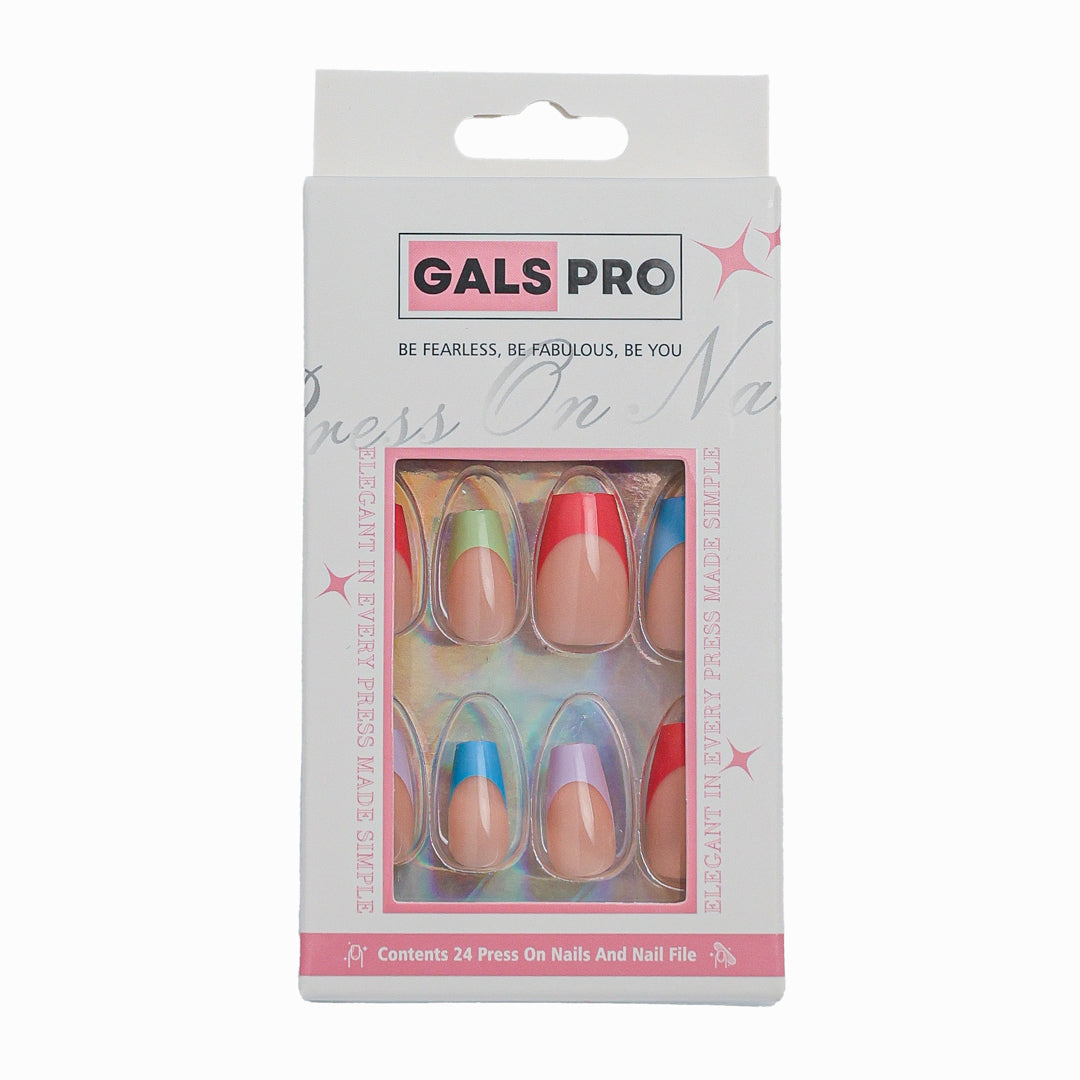 RAINBOWTONES SQUARE SHAPE PRESS ON NAILS