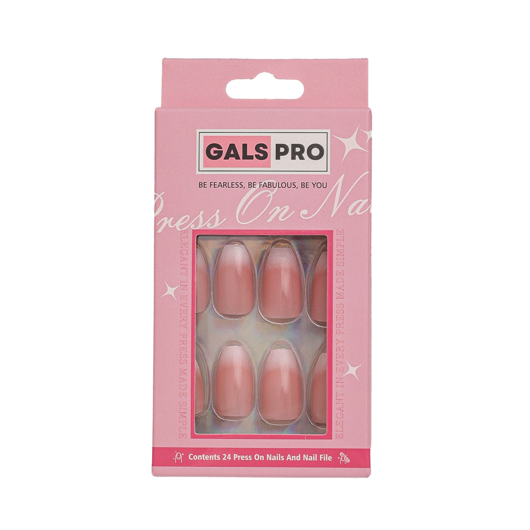 BLUSH PINK COFFIN SHAPE PRESS ON NAILS