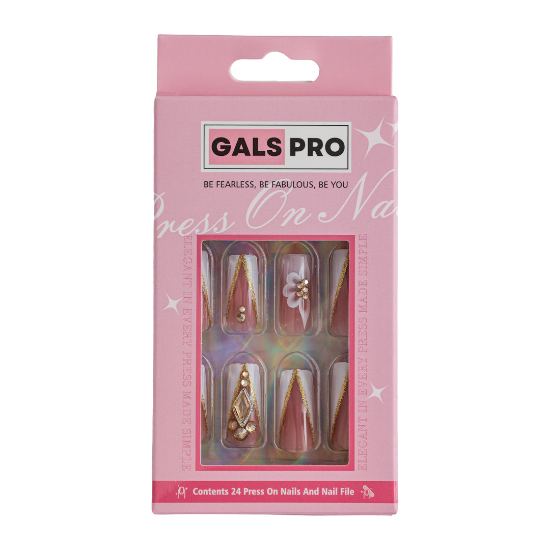 SHIMMER & SHINE SQUARE SHAPE PRESS ON NAILS