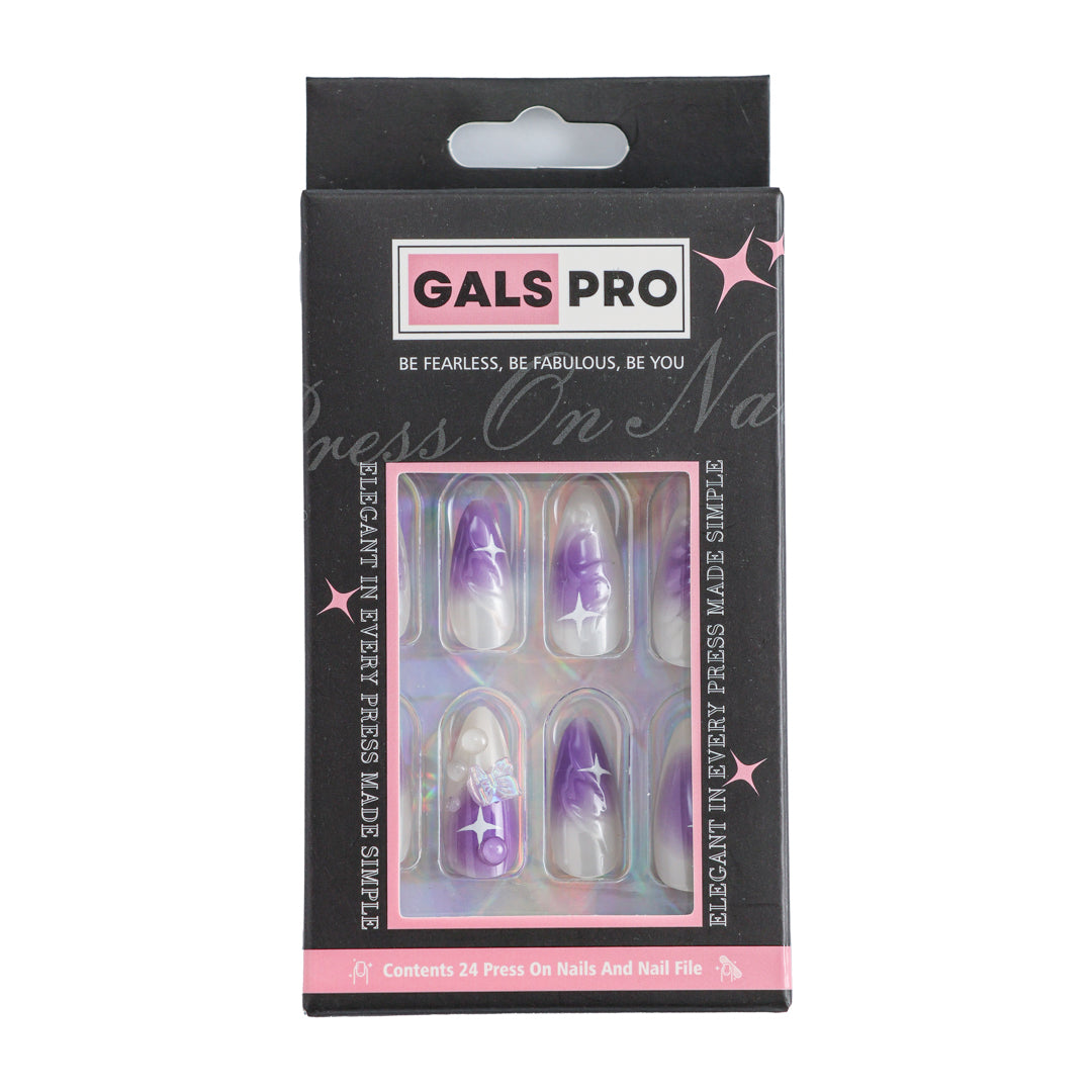 VIOLETGLOW ALMOND SHAPE PRESS ON NAILS