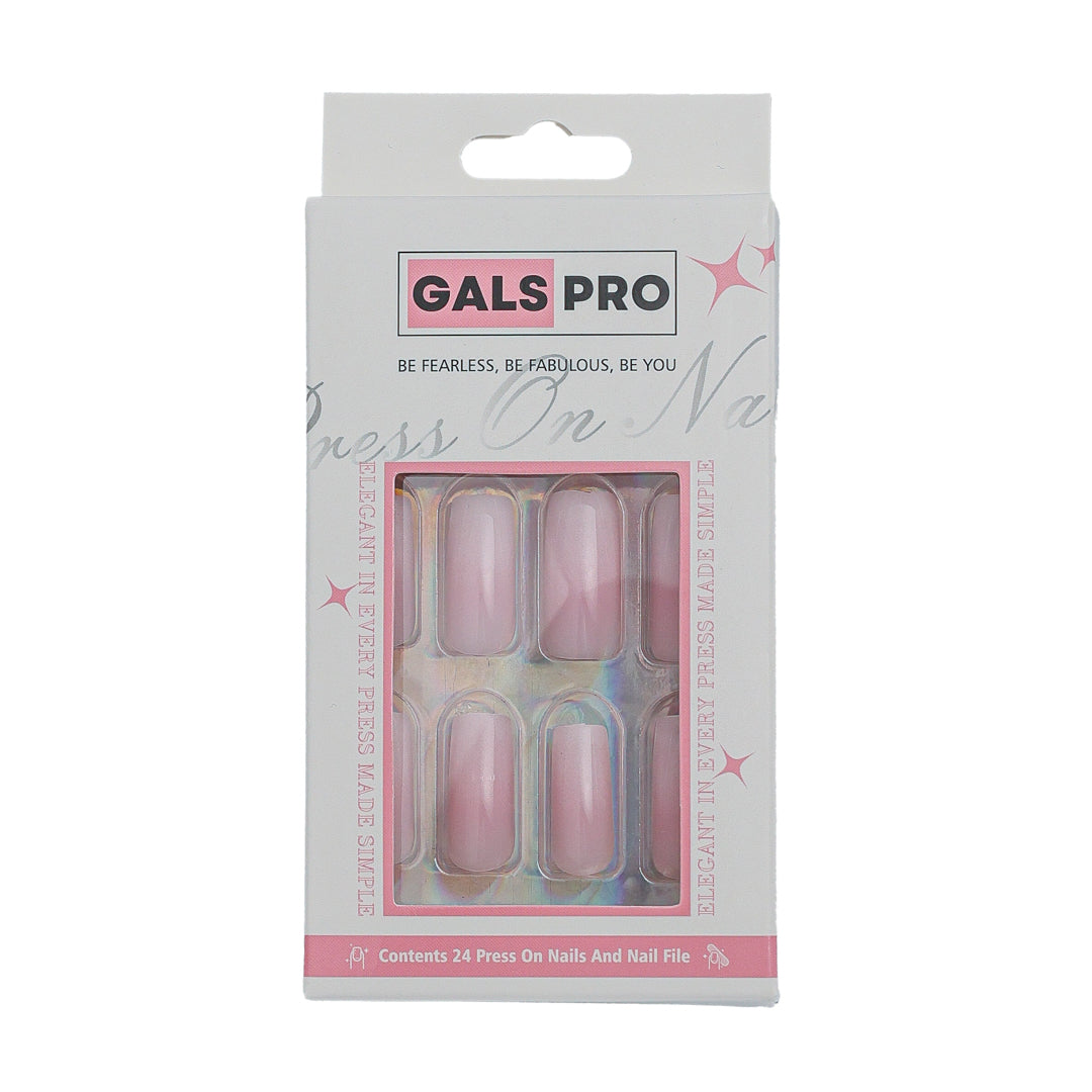 PINK WHISPER SQUARE SHAPE PRESS ON NAILS