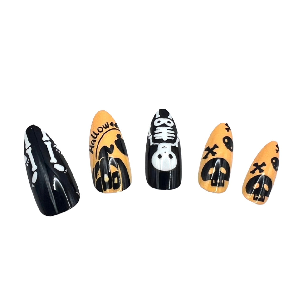 TRICK OR TREAT ALMOND SHAPE PRESS ON NAILS