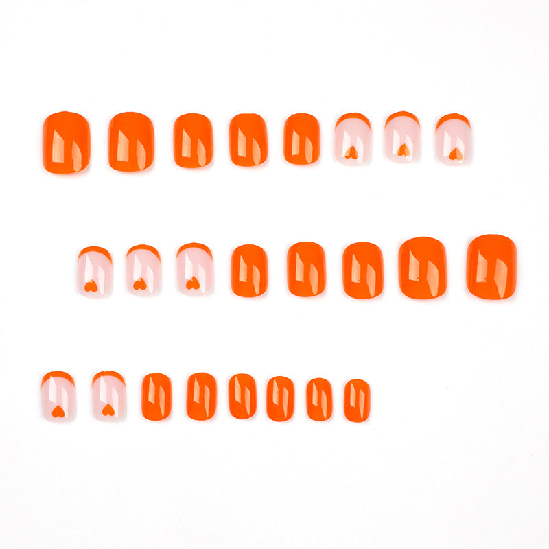 Stylish Orange Nail | Best Press on Nails | Galspro