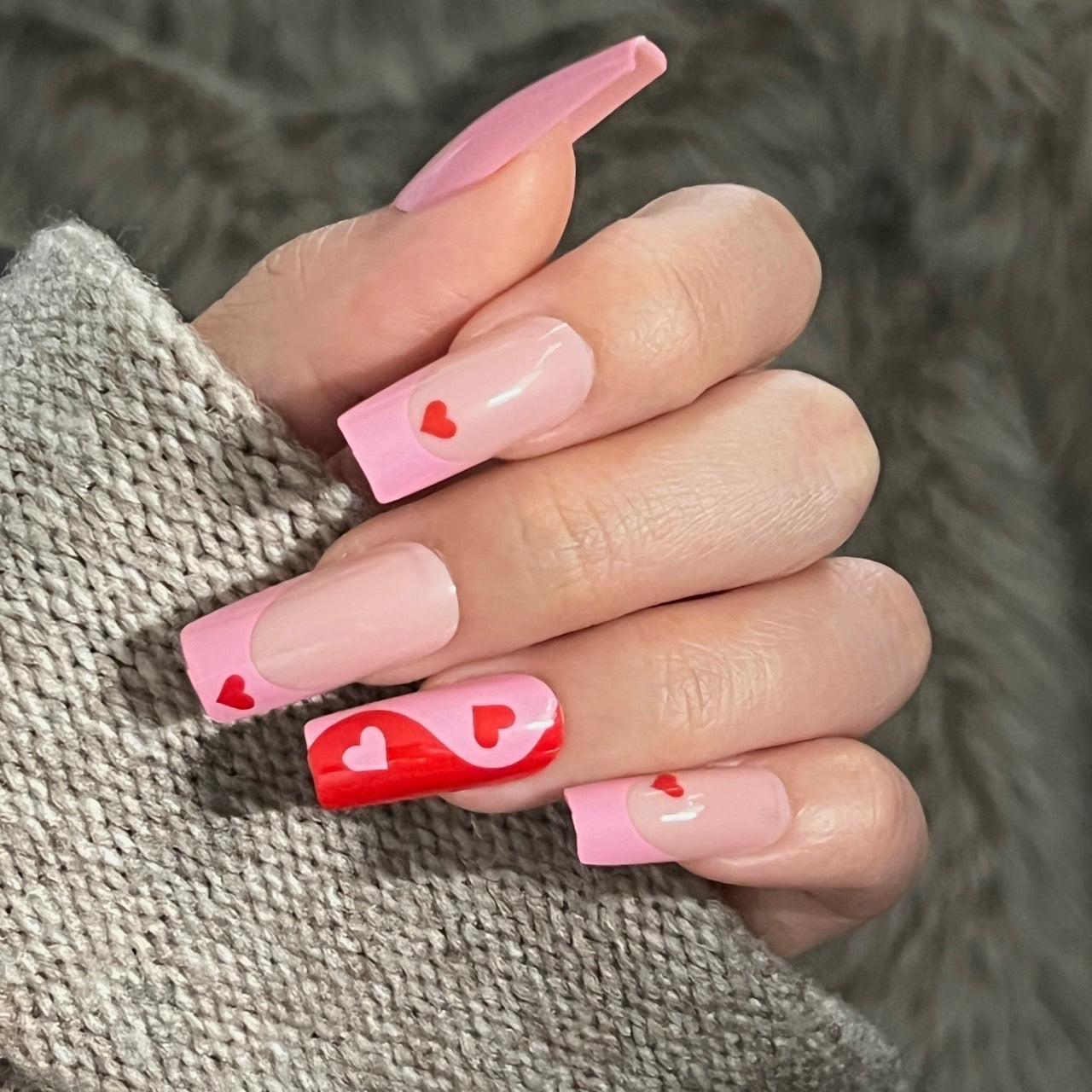 SWEETHEART DREAM SQUARE SHAPE PRESS ON NAILS