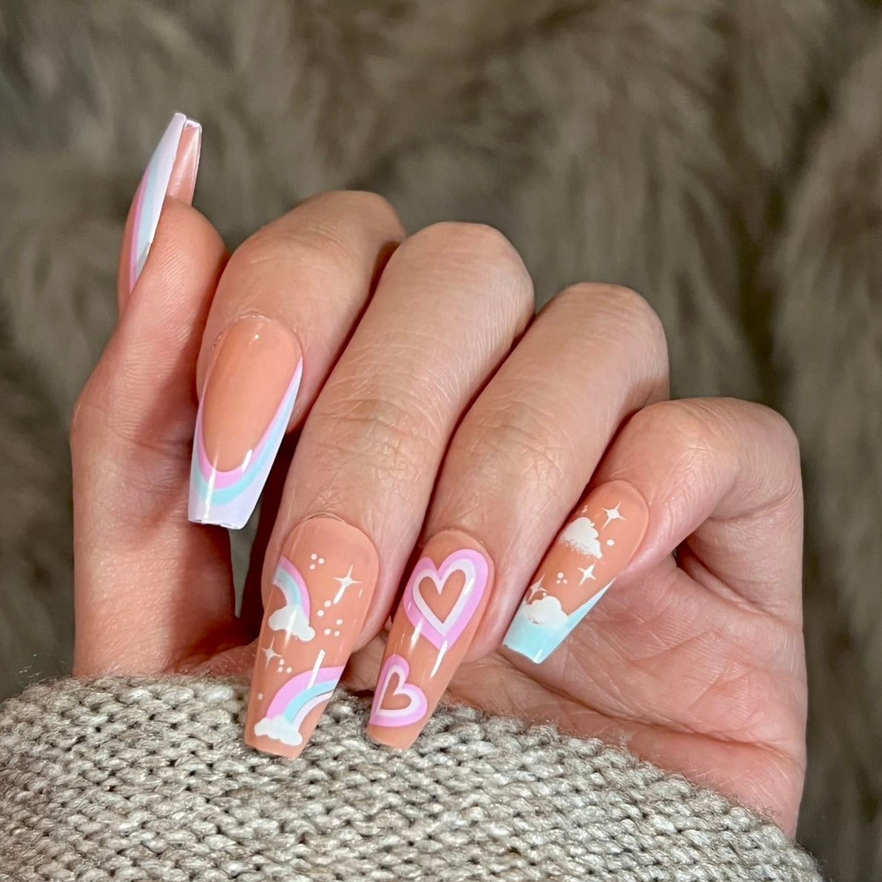 Long Coffin Press on Nails | Coffin Pink Nails | Galspro