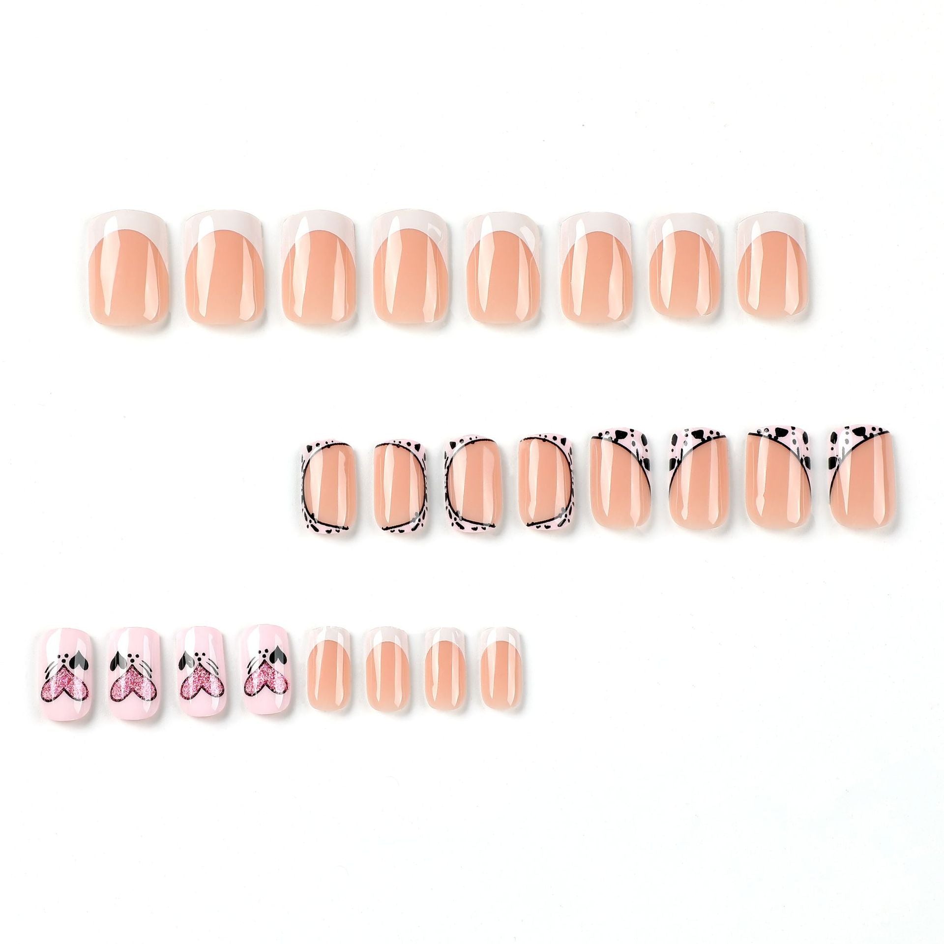 Sweetheart Square Shape Press On Nails - Galspro
