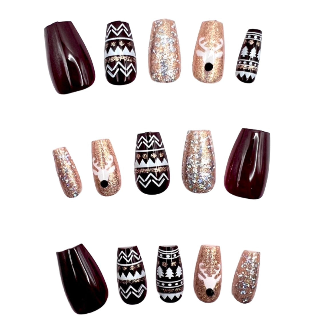 TRIBALTREND COFFIN SHAPE PRESS ON NAILS