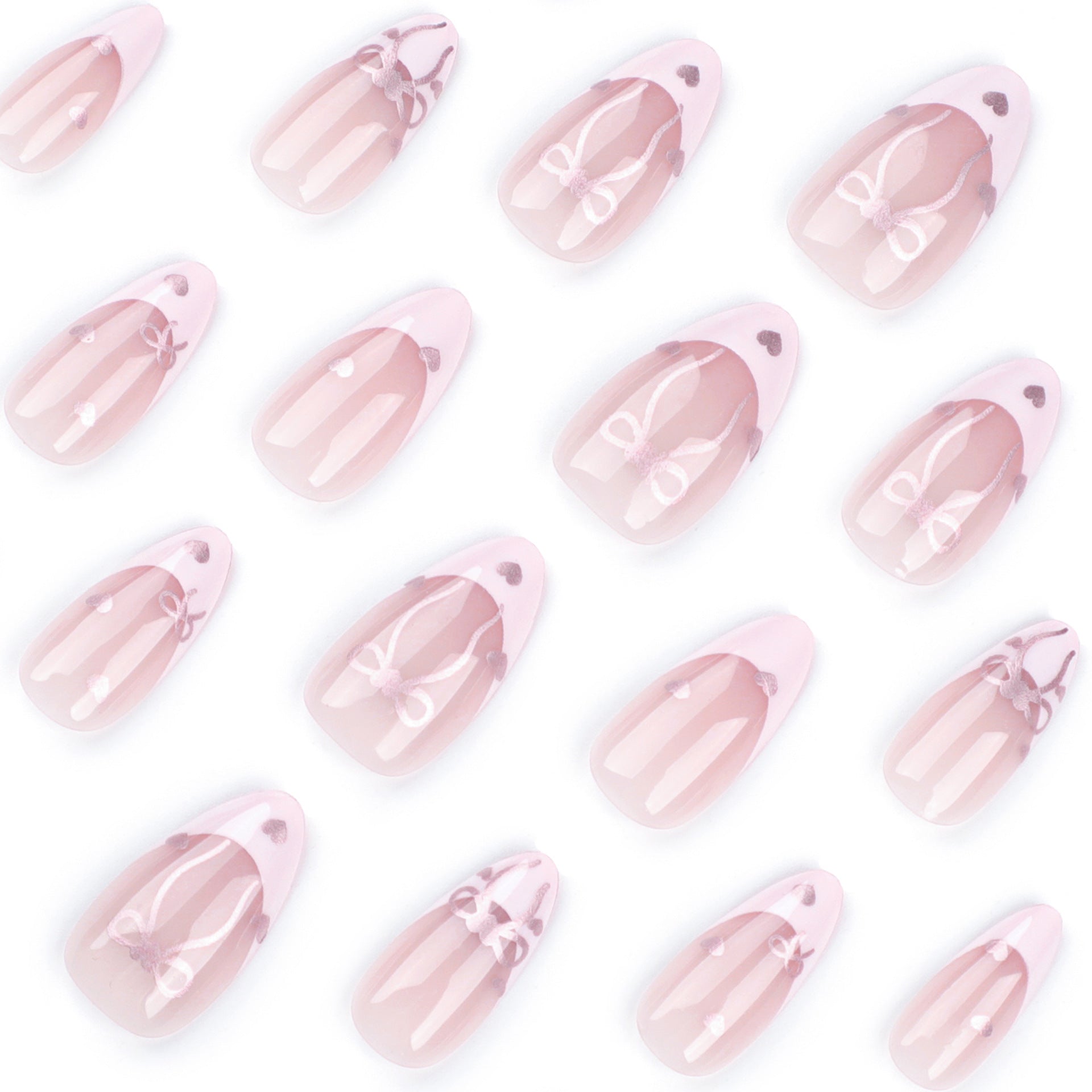 PRETTY IN PINK ALMOND SHAPE PRESS ON NAILS