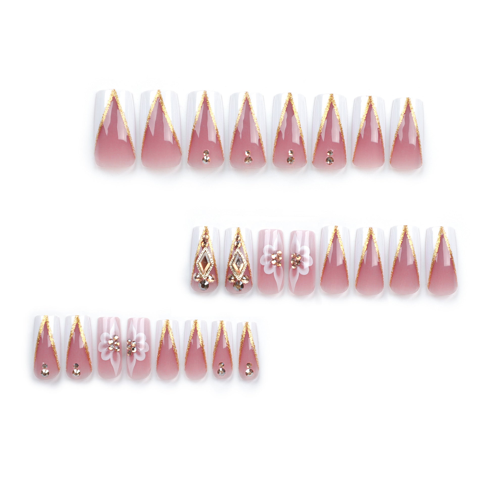 SHIMMER & SHINE SQUARE SHAPE PRESS ON NAILS