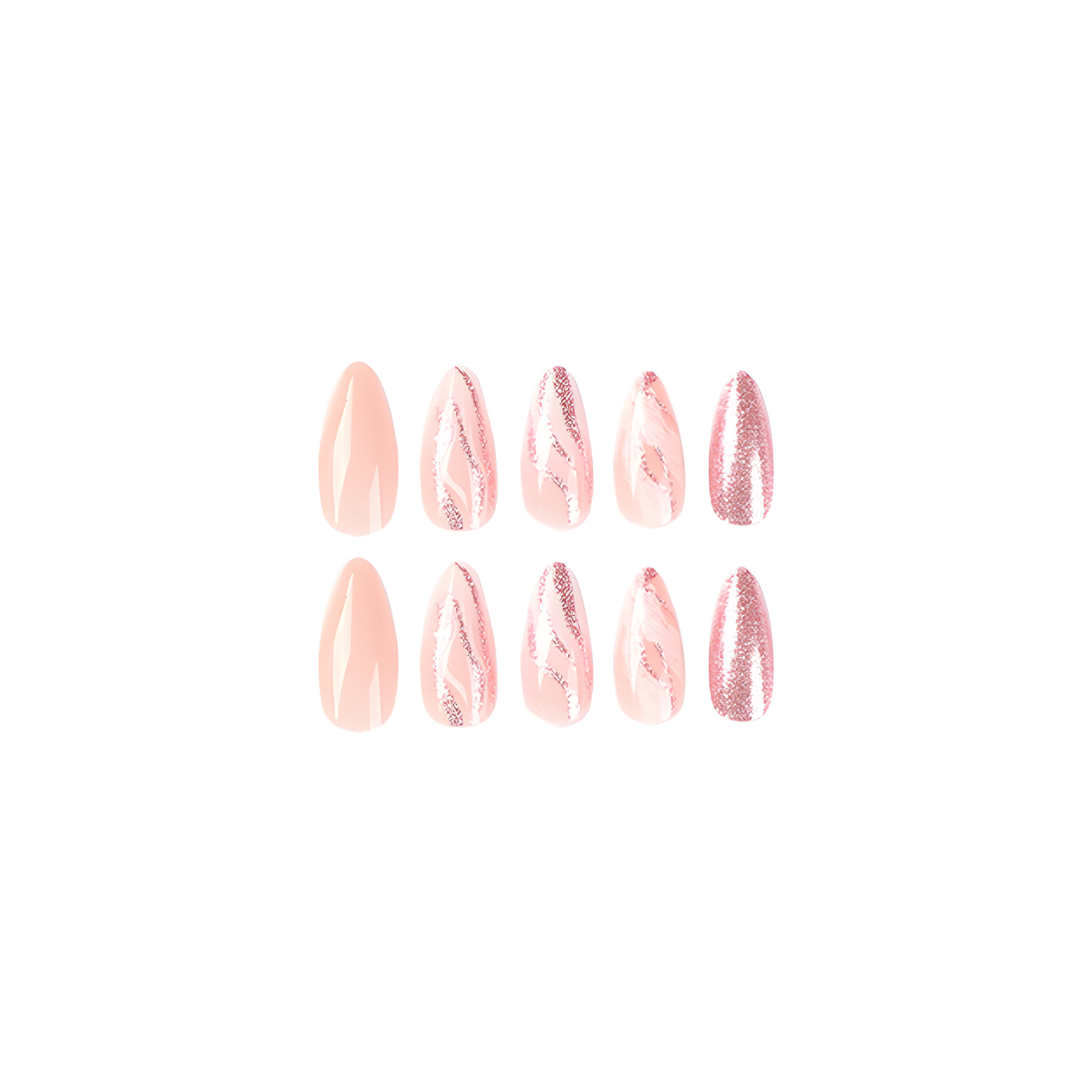 BLUSH & BLING ALMOND SHAPE PRESS ON NAILS