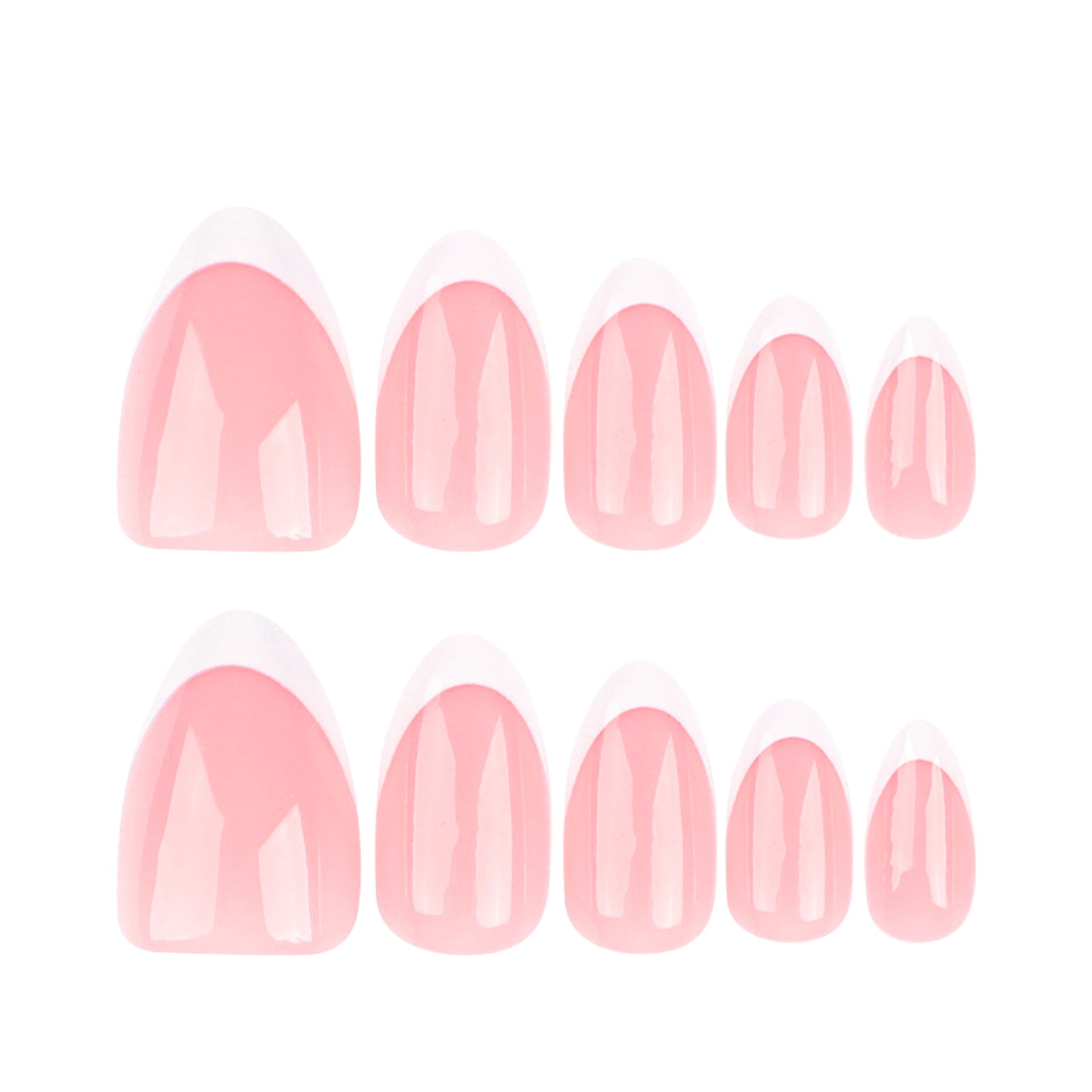 PINK TIP OVAL SHAPE PRESS ON NAILS