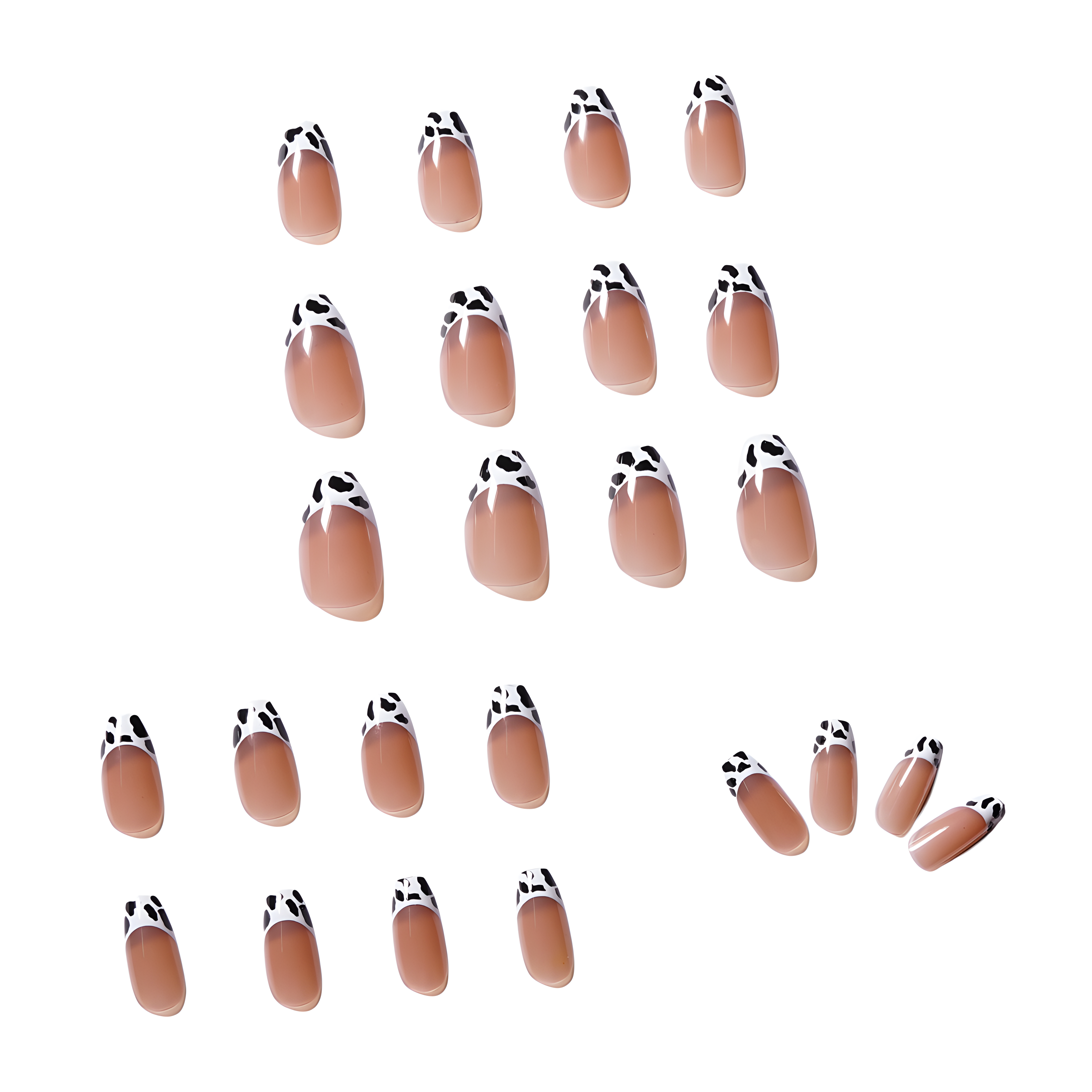 STYLISH SPOTTY COFFIN SHAPE PRESS ON NAILS